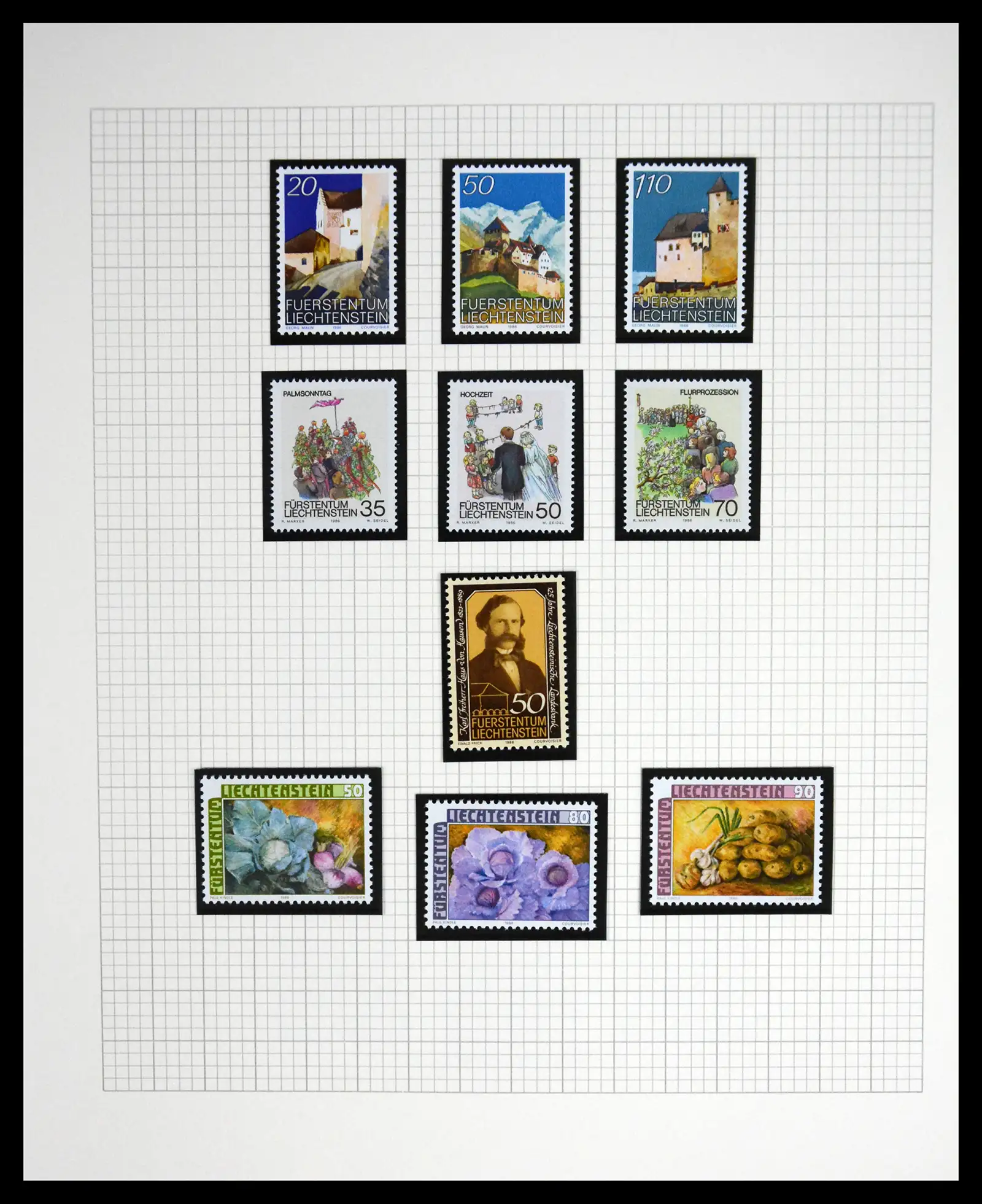 41213 0045 - Stamp collection 41213 Liechtenstein 1965-2009.