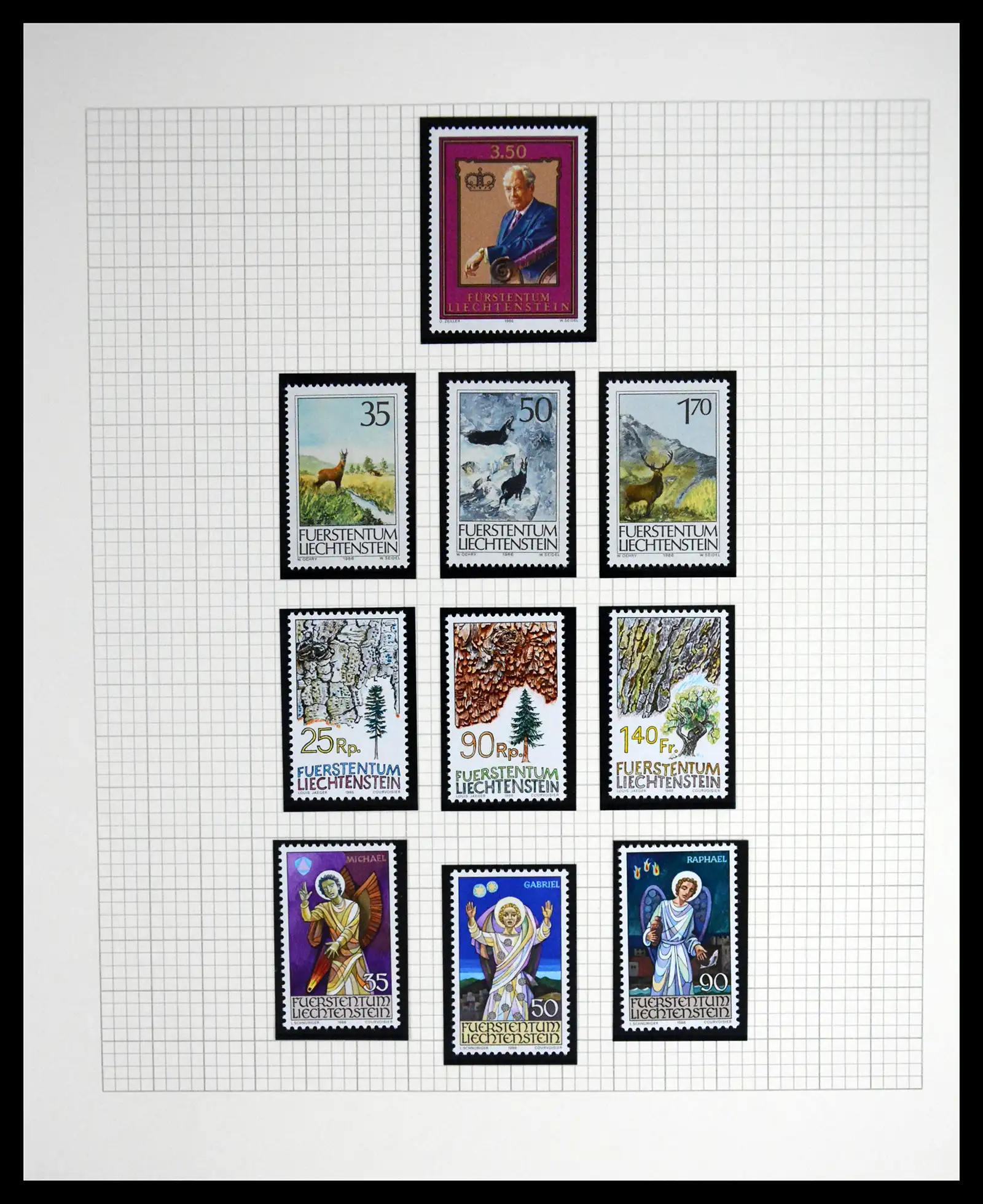 41213 0046 - Stamp collection 41213 Liechtenstein 1965-2009.