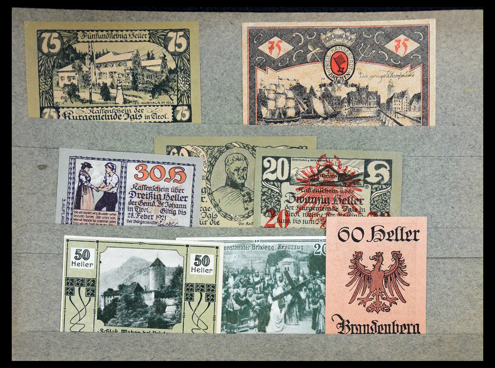 41216 0002 - Stamp collection 41216 Germany emergency money.