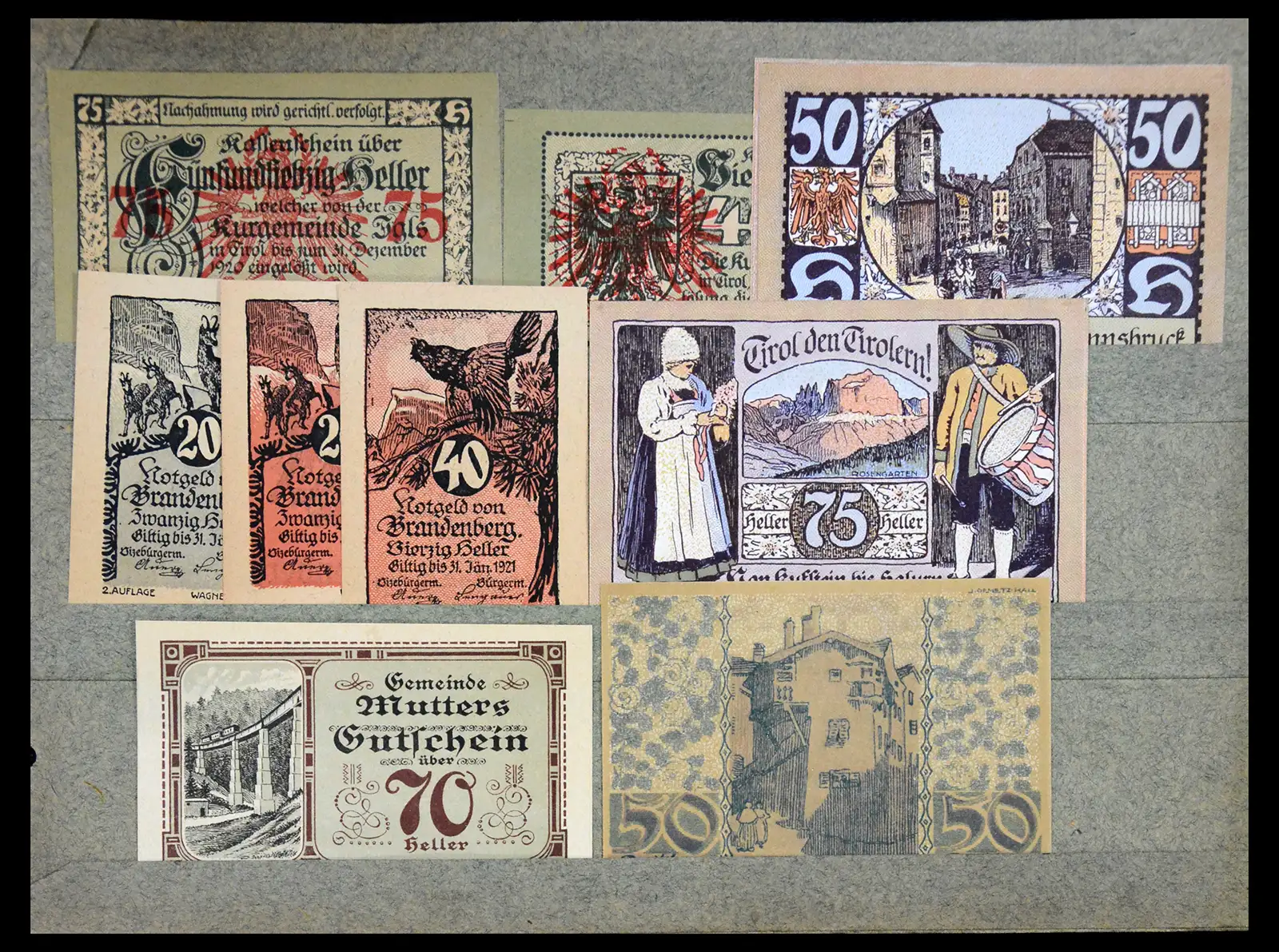 41216 0003 - Stamp collection 41216 Germany emergency money.