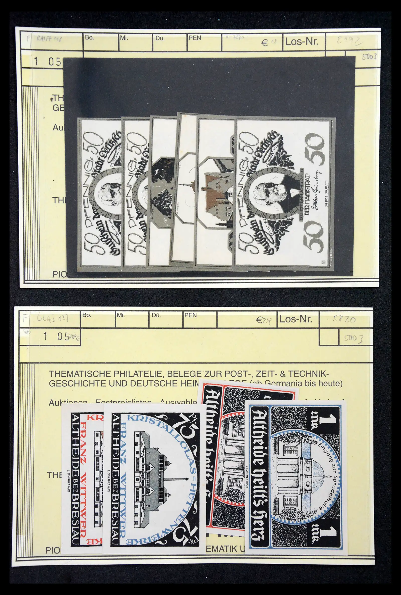 41216 0023 - Stamp collection 41216 Germany emergency money.