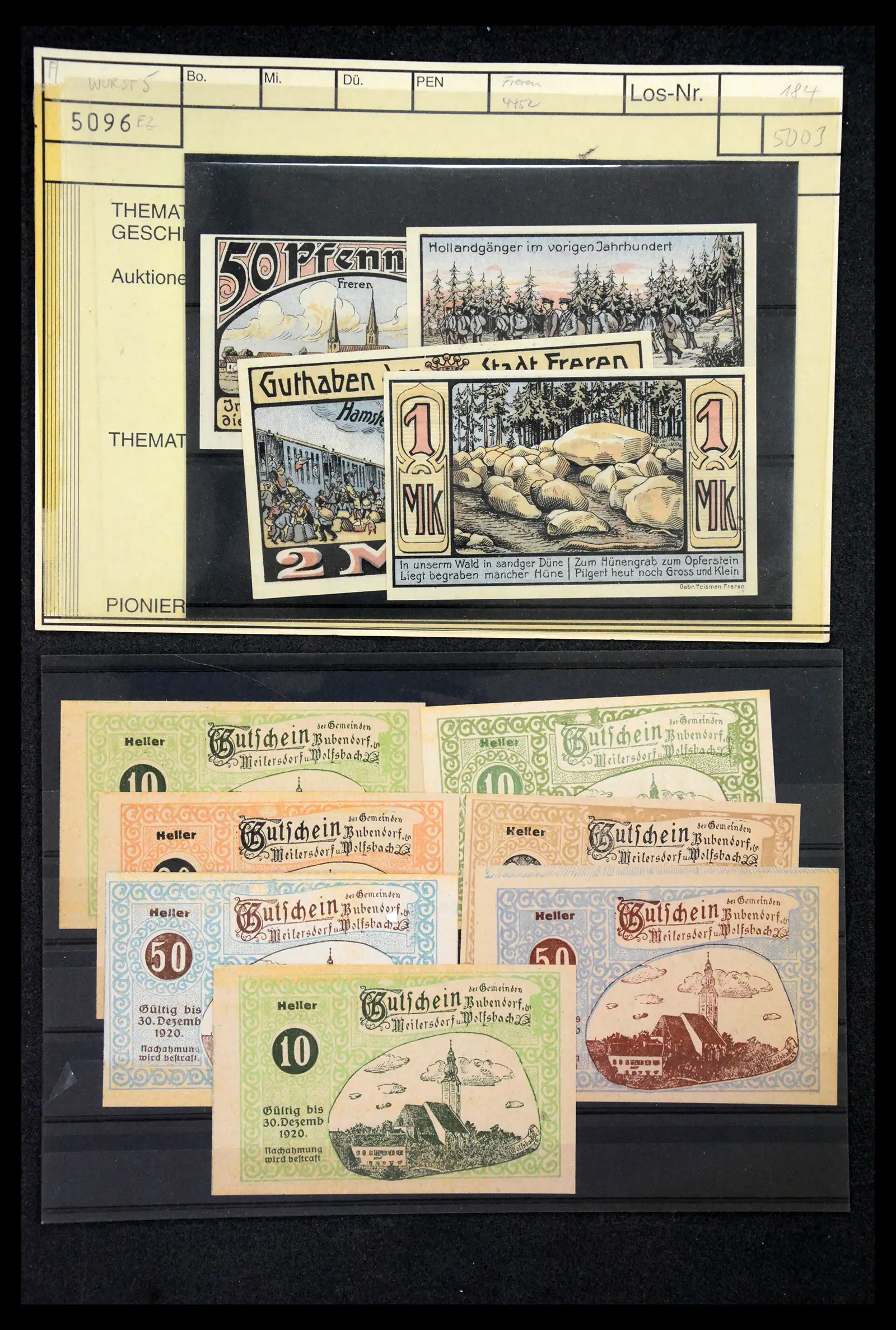41216 0034 - Stamp collection 41216 Germany emergency money.
