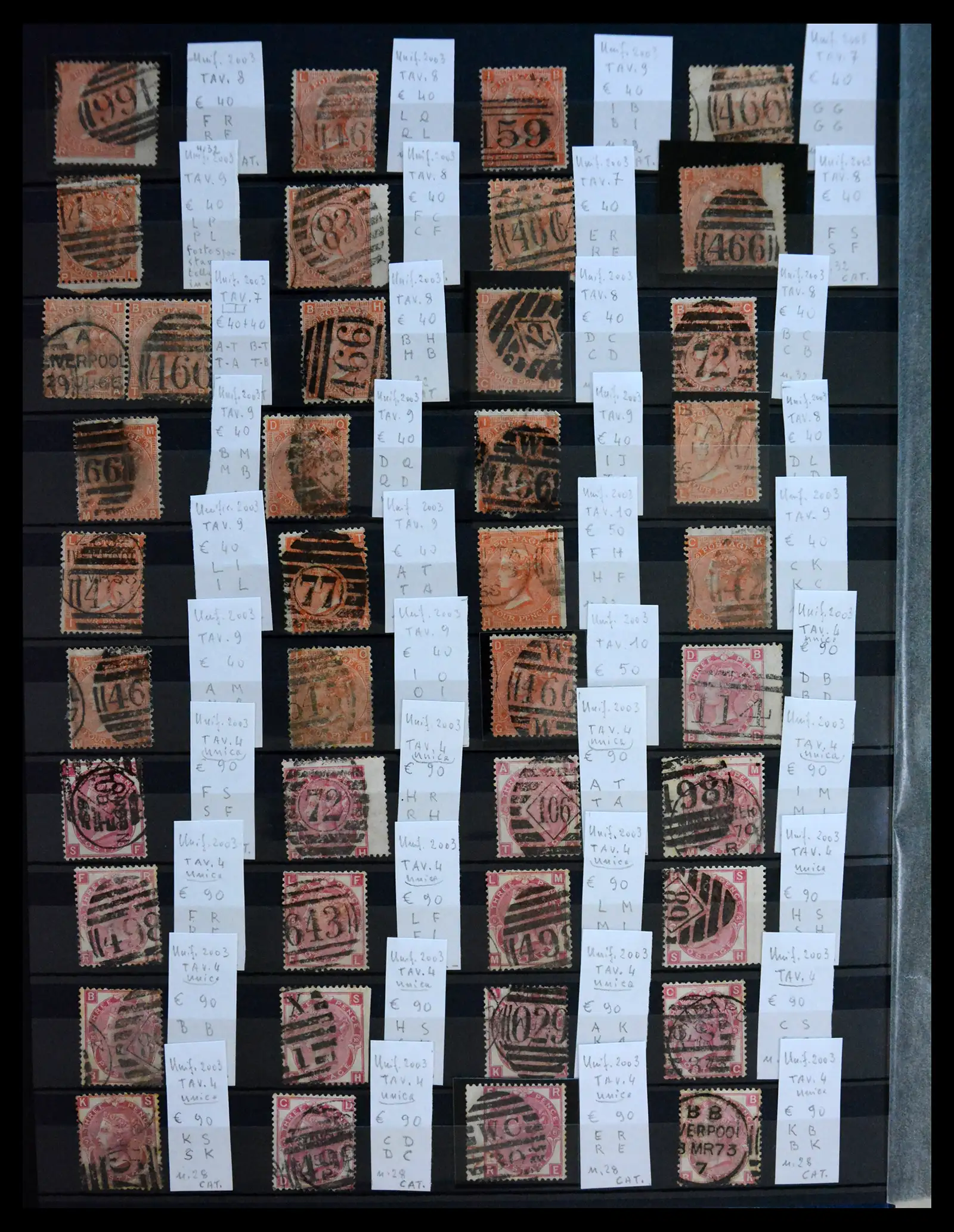 41217 0018 - Stamp collection 41217 Great Britain classics 1855-1930.