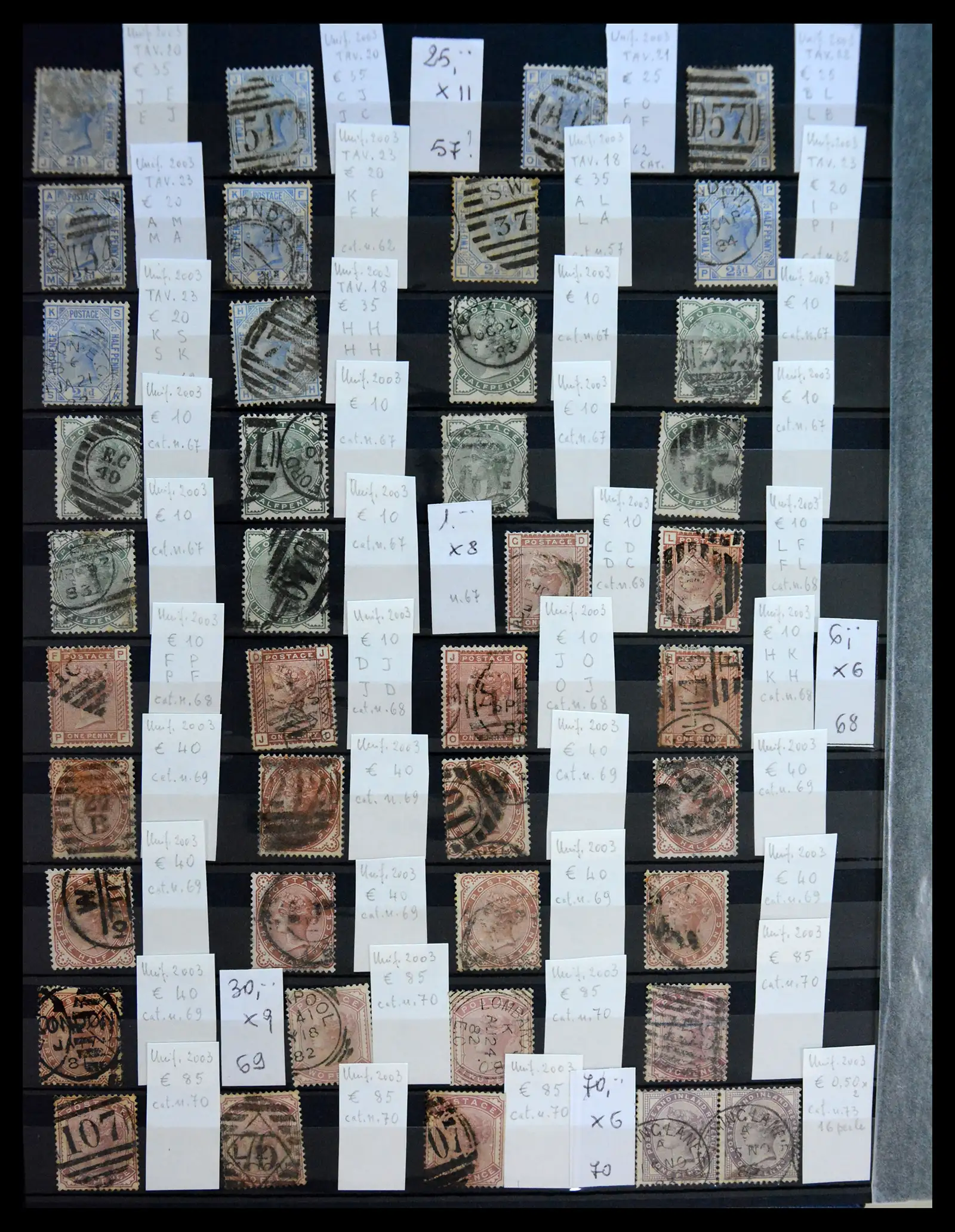41217 0022 - Postzegelverzameling 41217 Engeland klassiek 1855-1930.