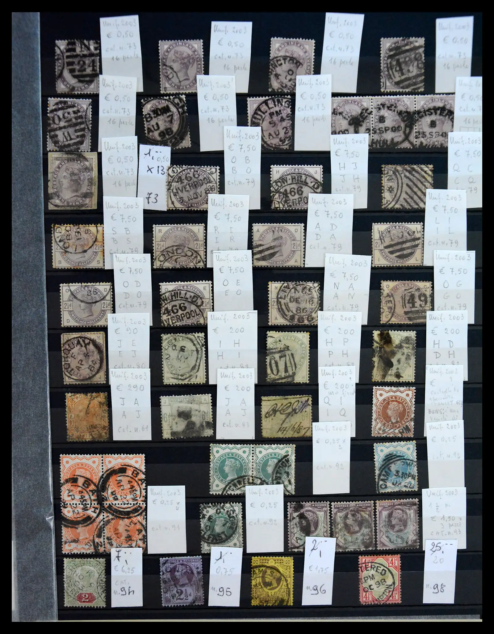 41217 0023 - Postzegelverzameling 41217 Engeland klassiek 1855-1930.