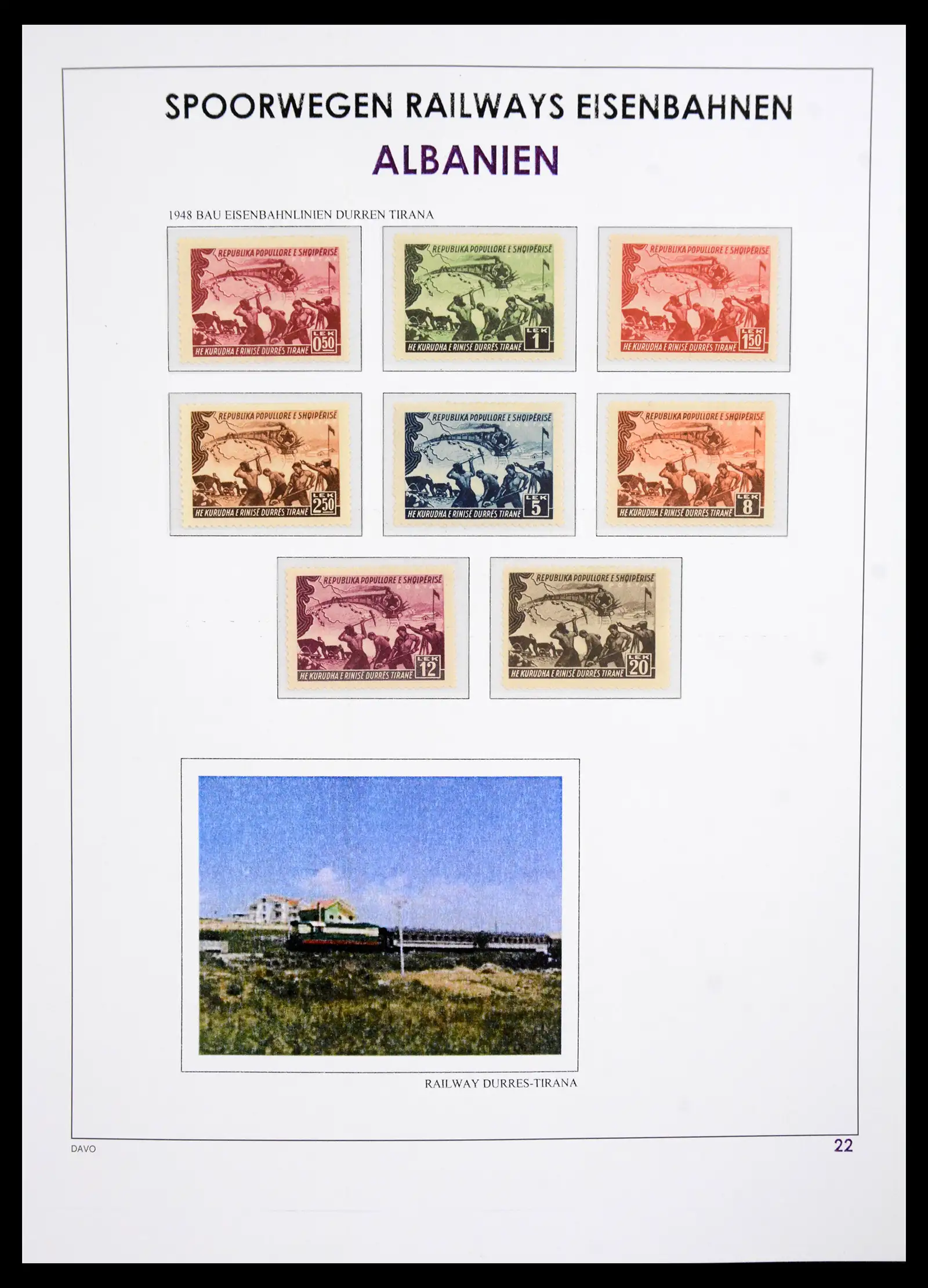 41220 0023 - Postzegelverzameling 41220 Motief treinen supercollectie 1890-1990.