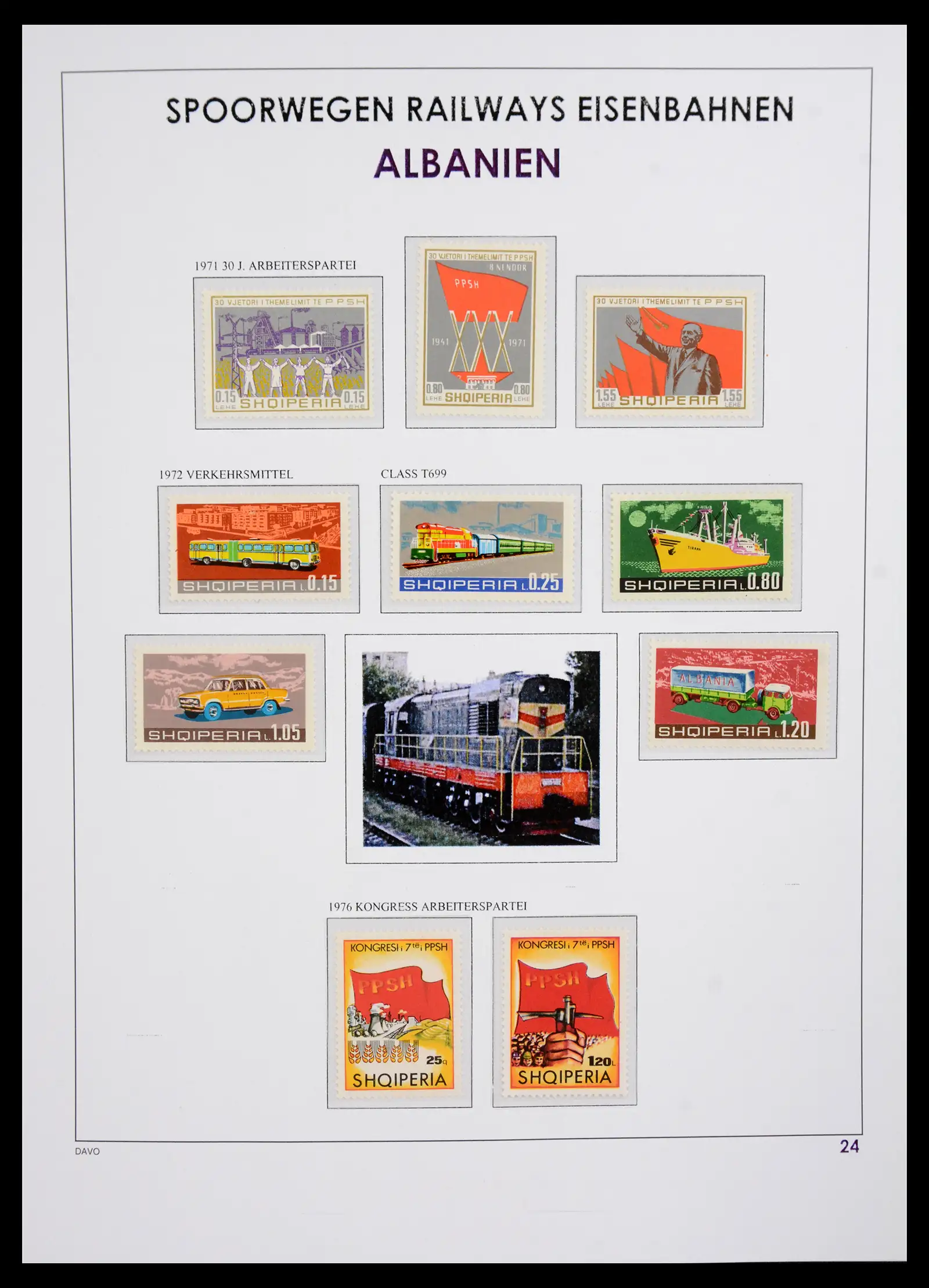 41220 0025 - Postzegelverzameling 41220 Motief treinen supercollectie 1890-1990.