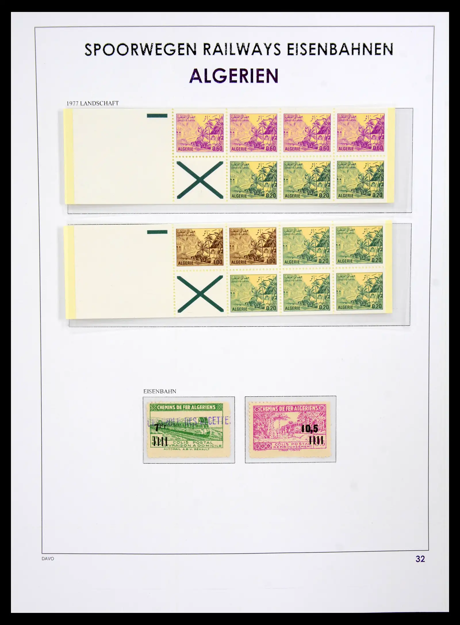 41220 0033 - Postzegelverzameling 41220 Motief treinen supercollectie 1890-1990.