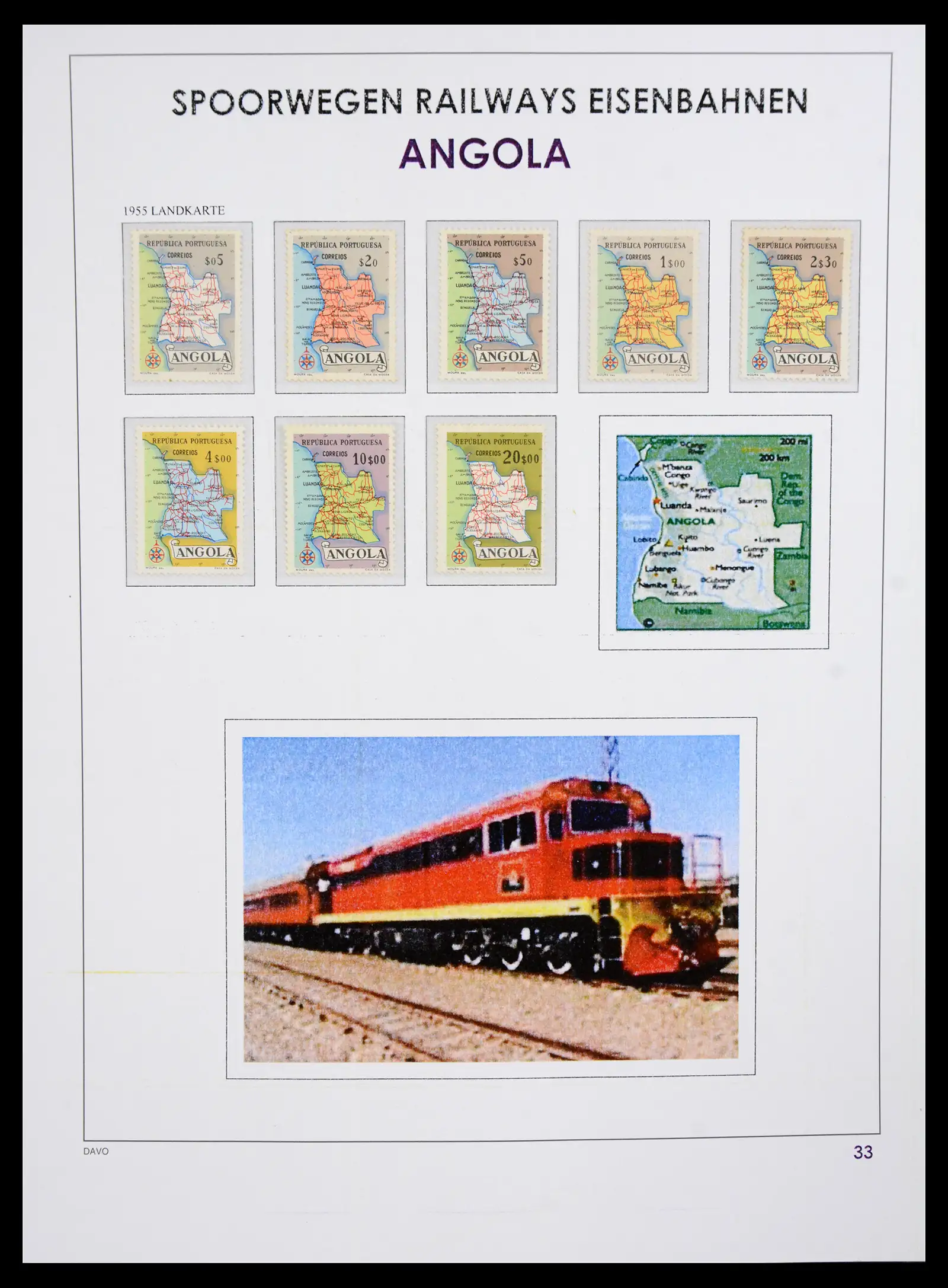 41220 0034 - Postzegelverzameling 41220 Motief treinen supercollectie 1890-1990.