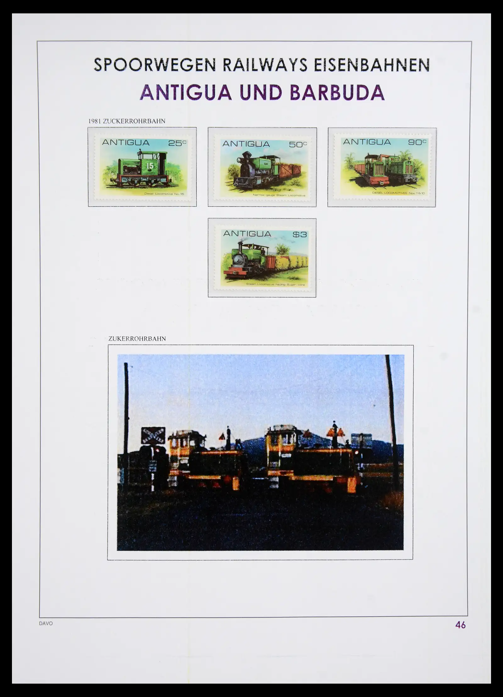 41220 0047 - Postzegelverzameling 41220 Motief treinen supercollectie 1890-1990.