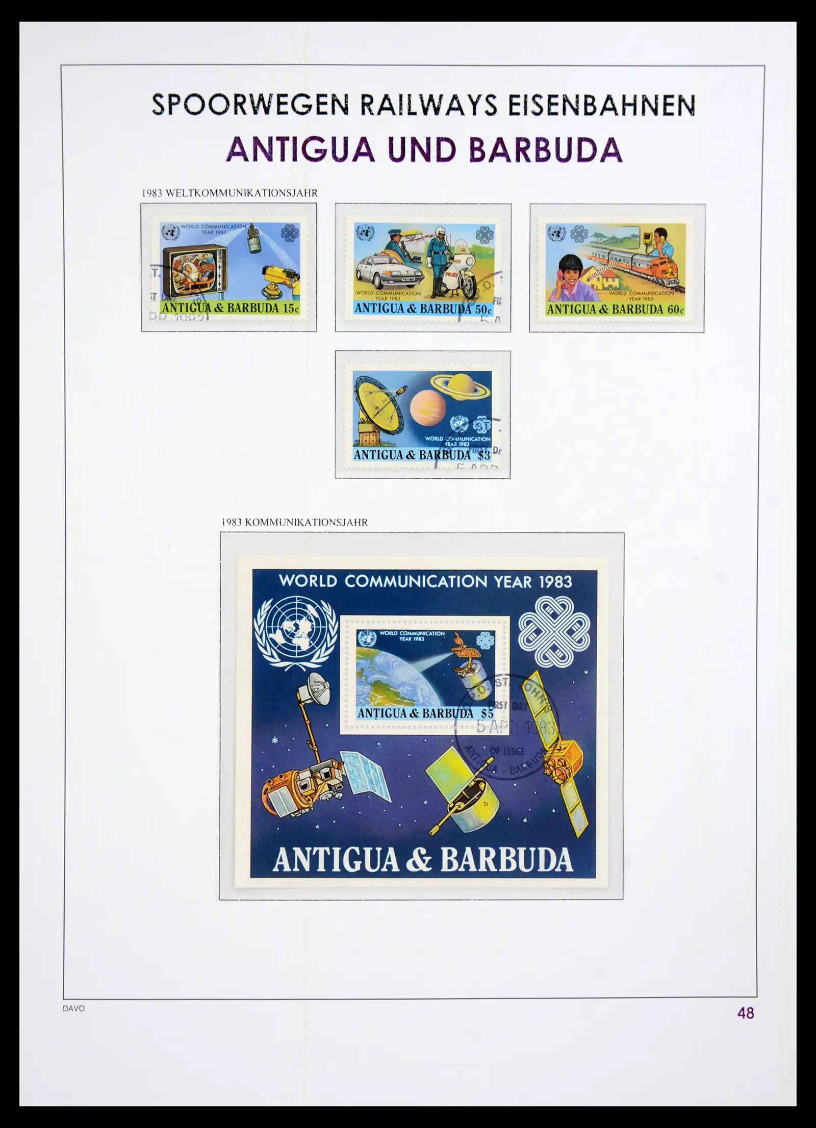 41220 0049 - Postzegelverzameling 41220 Motief treinen supercollectie 1890-1990.