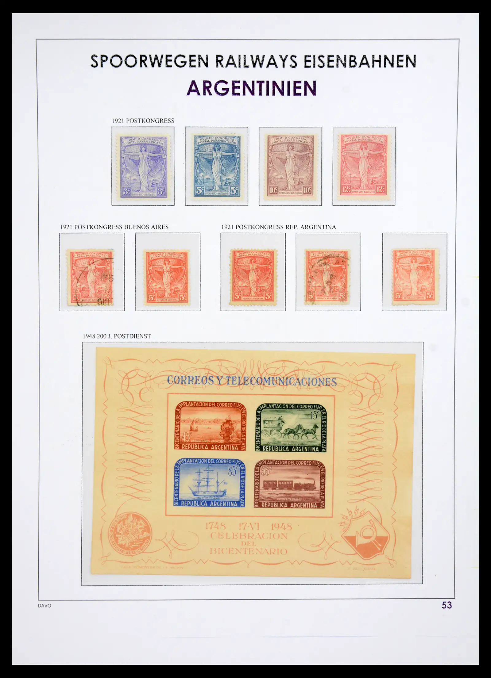 41220 0054 - Postzegelverzameling 41220 Motief treinen supercollectie 1890-1990.