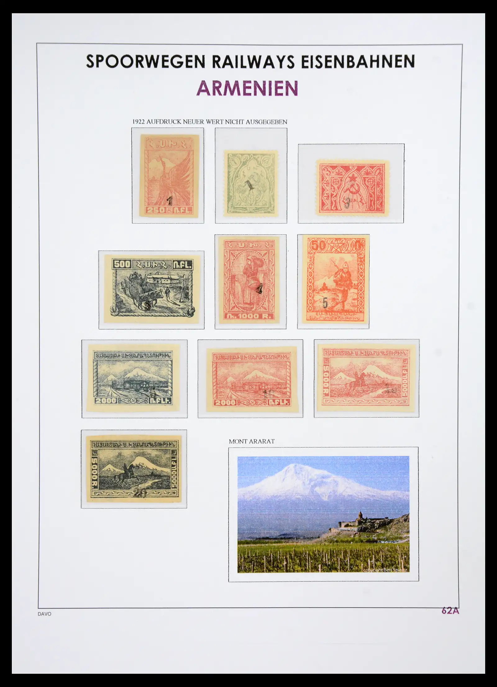 41220 0065 - Postzegelverzameling 41220 Motief treinen supercollectie 1890-1990.