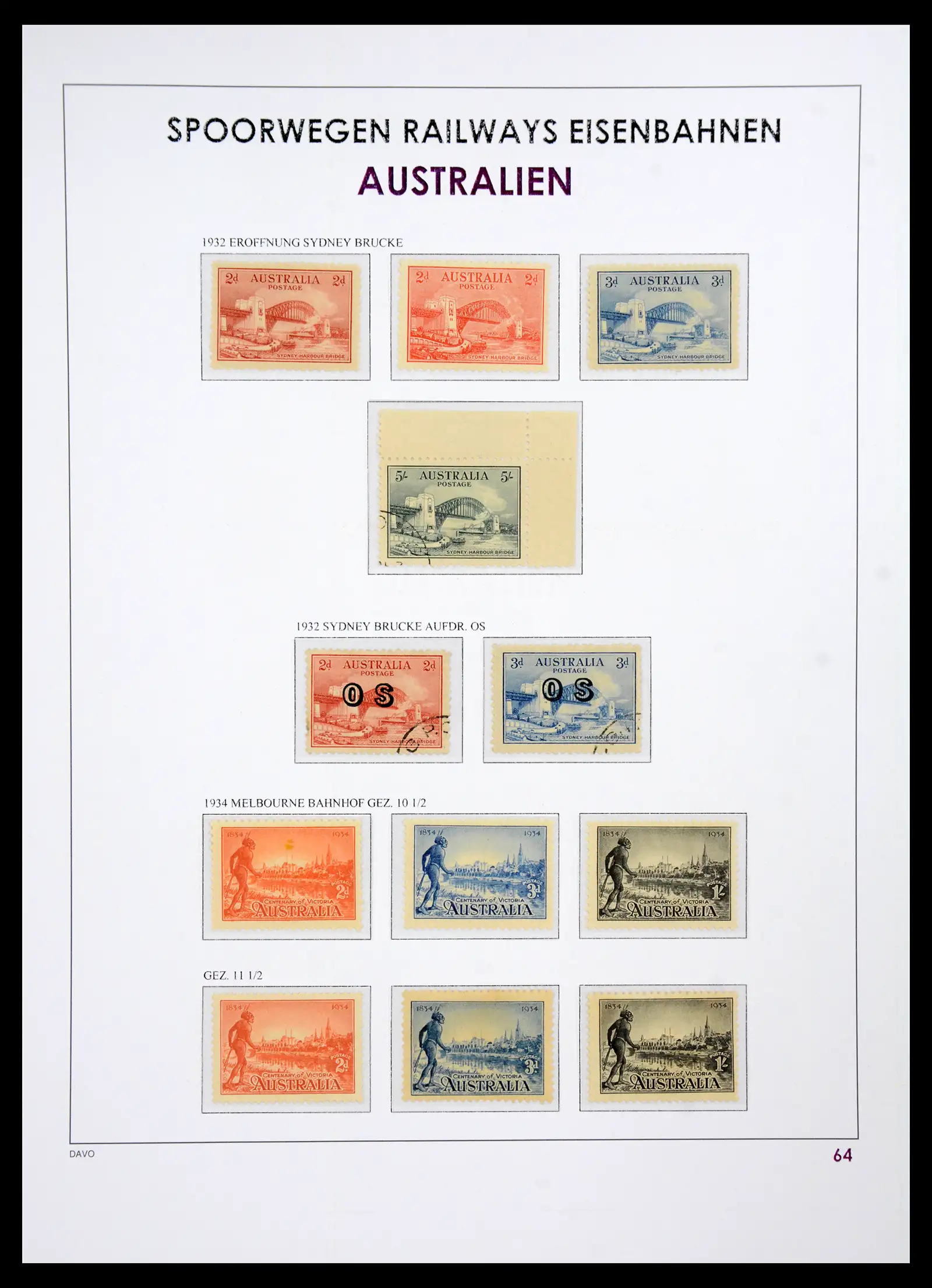 41220 0067 - Postzegelverzameling 41220 Motief treinen supercollectie 1890-1990.