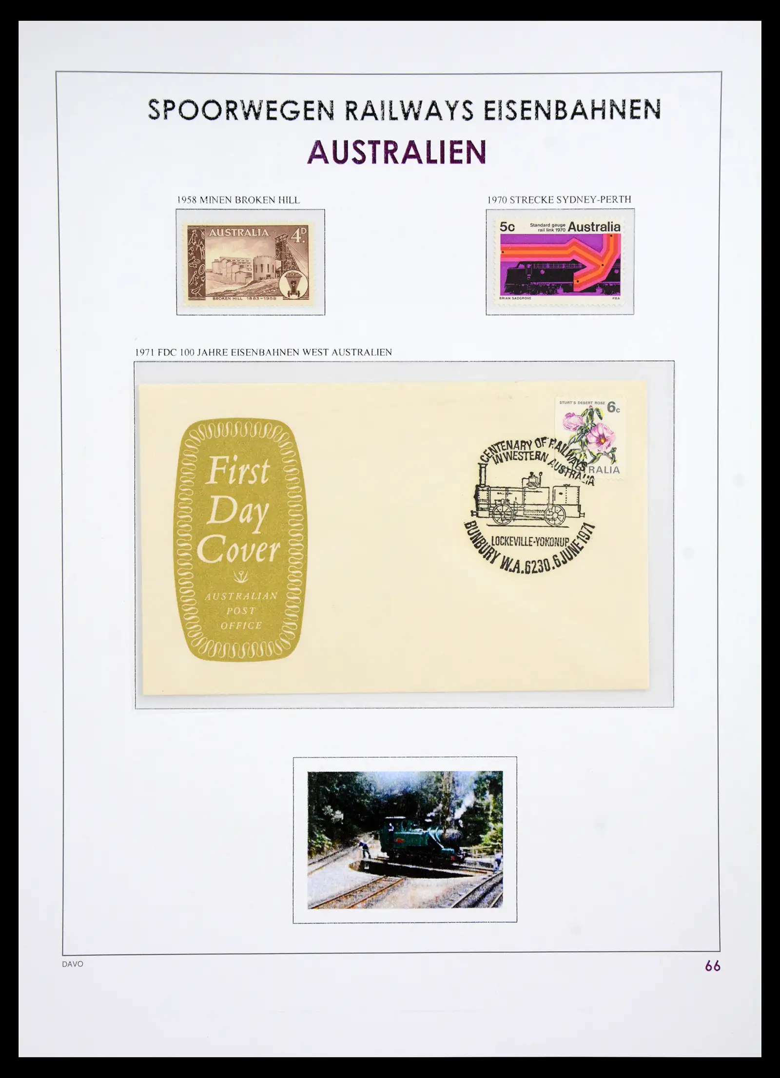 41220 0069 - Postzegelverzameling 41220 Motief treinen supercollectie 1890-1990.