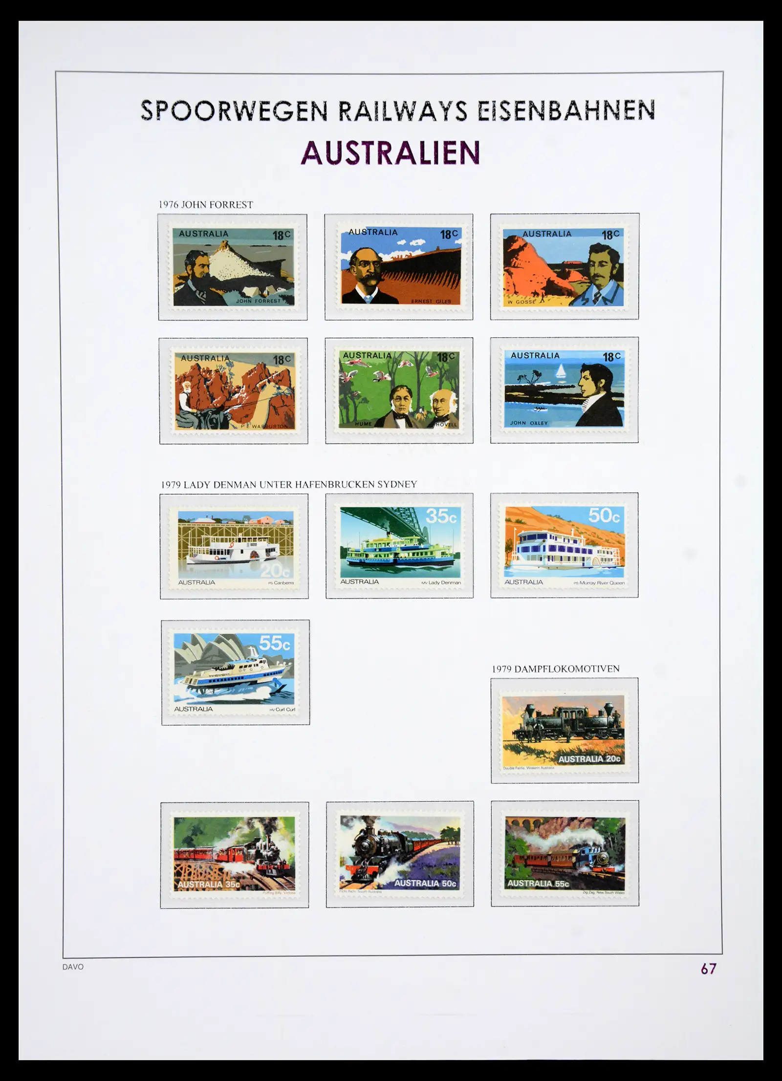 41220 0070 - Postzegelverzameling 41220 Motief treinen supercollectie 1890-1990.