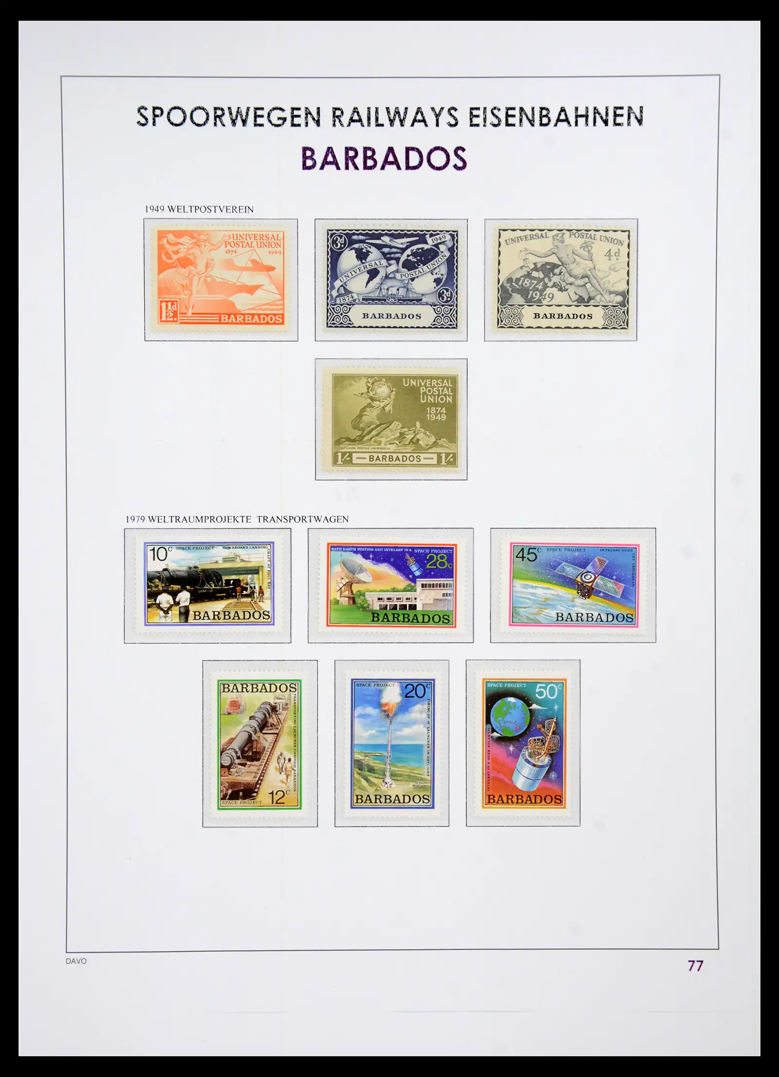 41220 0081 - Postzegelverzameling 41220 Motief treinen supercollectie 1890-1990.