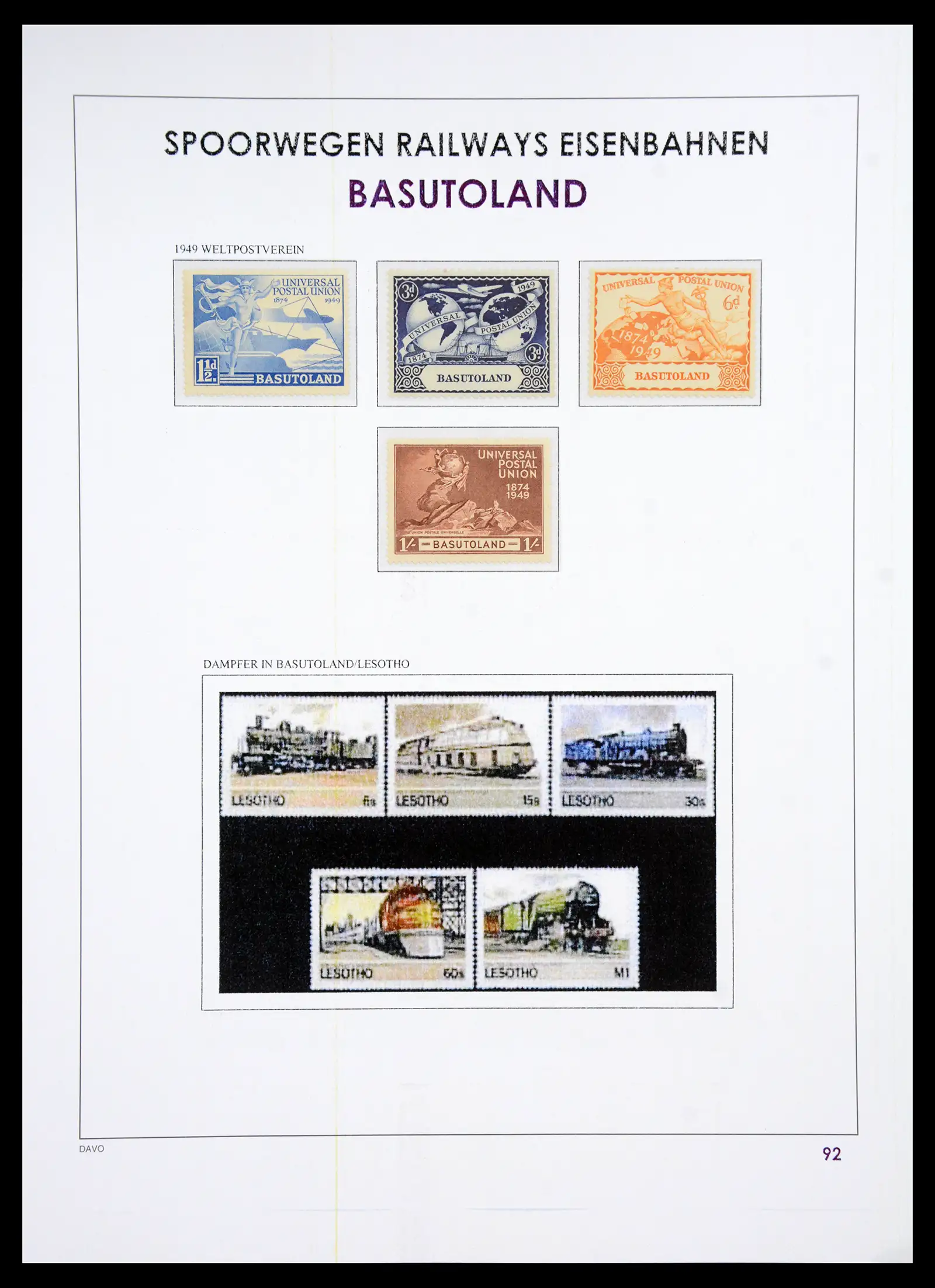 41220 0096 - Postzegelverzameling 41220 Motief treinen supercollectie 1890-1990.