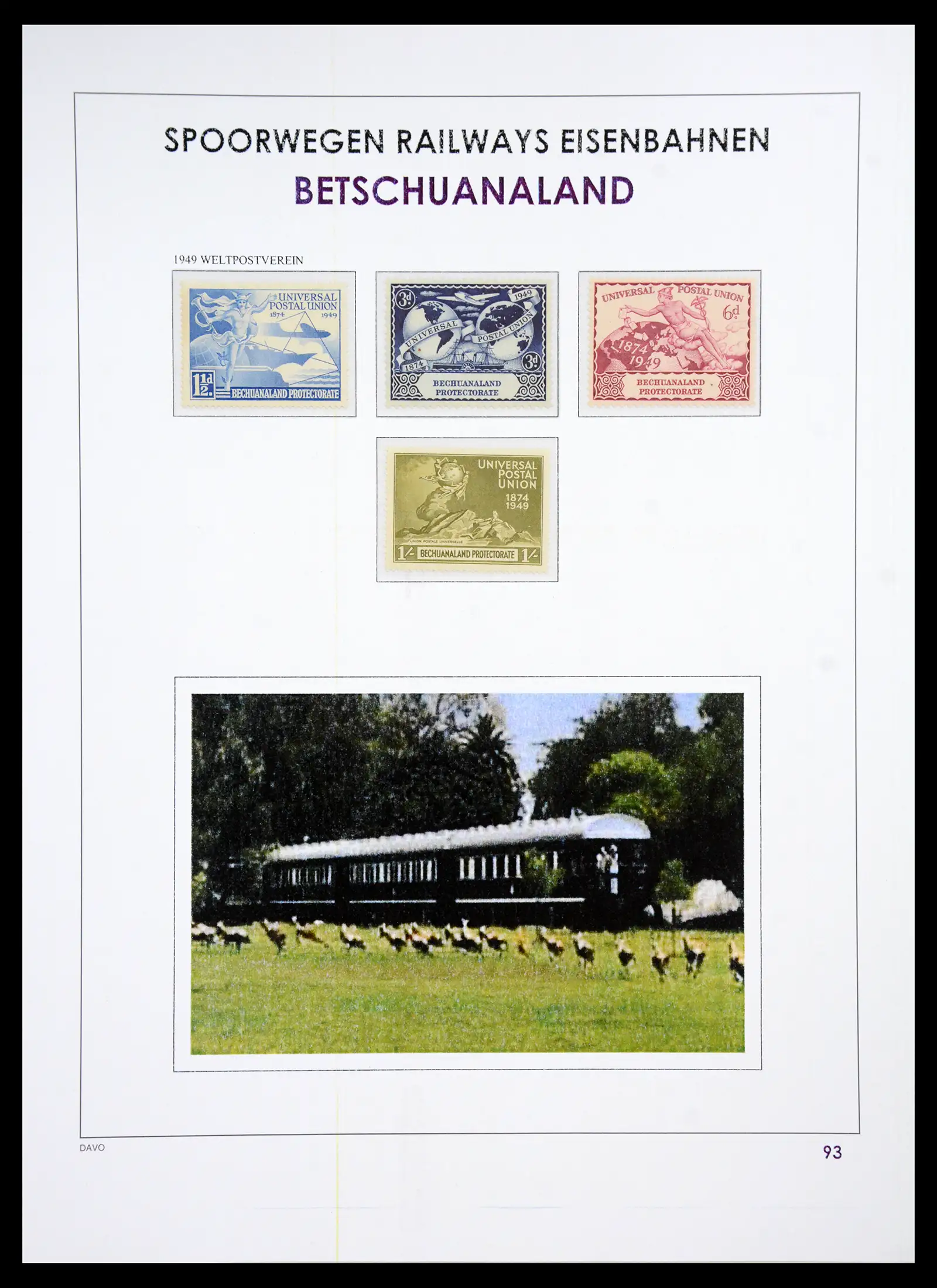 41220 0097 - Postzegelverzameling 41220 Motief treinen supercollectie 1890-1990.