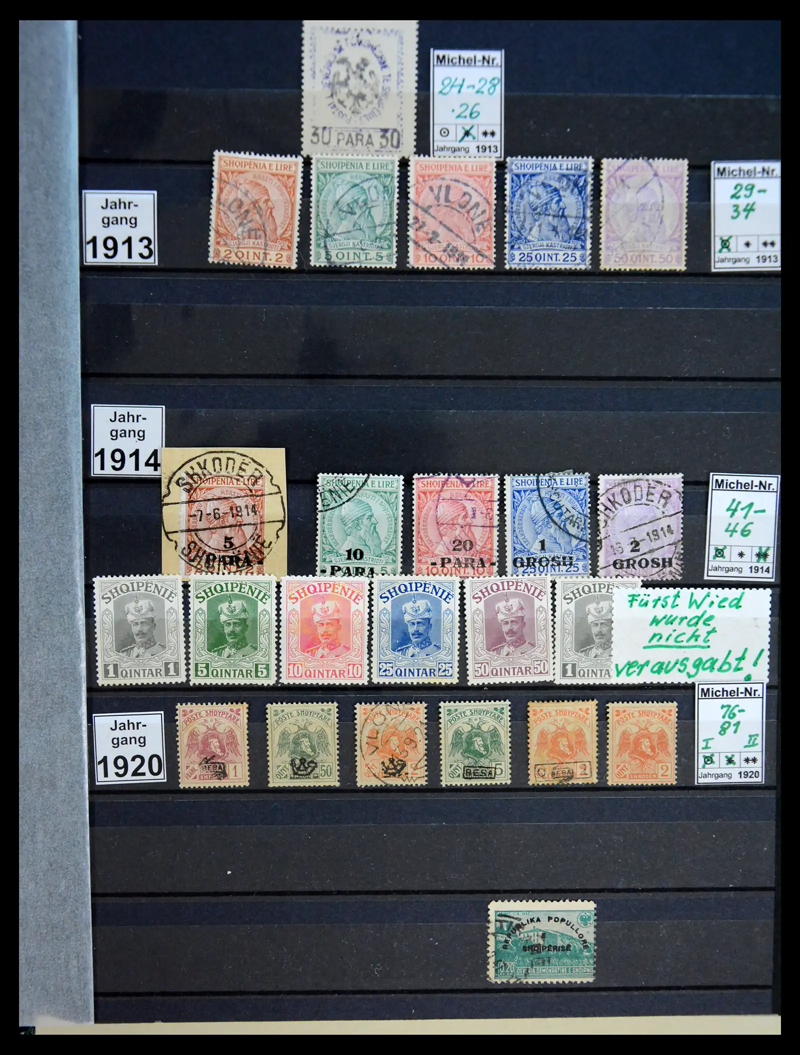 41222 0001 - Stamp collection 41222 Albania used 1913-1980.