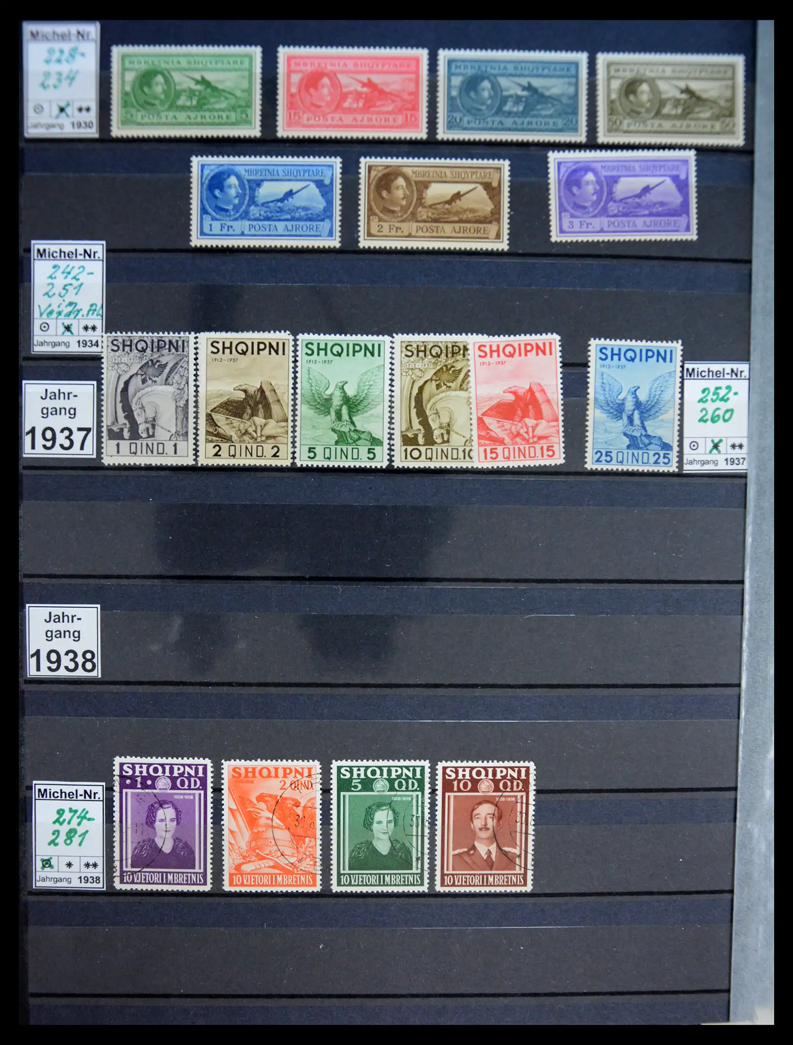 41222 0006 - Stamp collection 41222 Albania used 1913-1980.