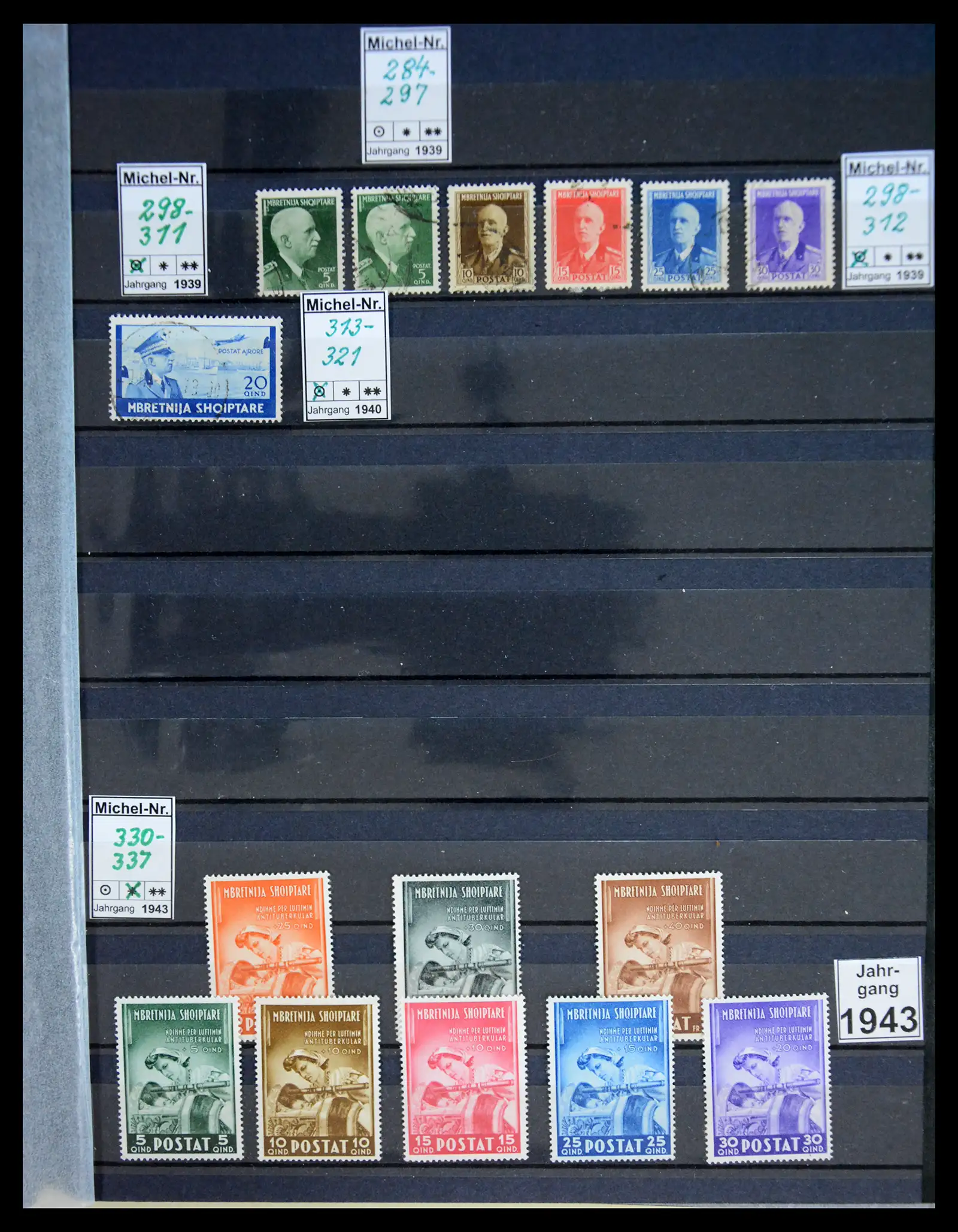 41222 0007 - Stamp collection 41222 Albania used 1913-1980.