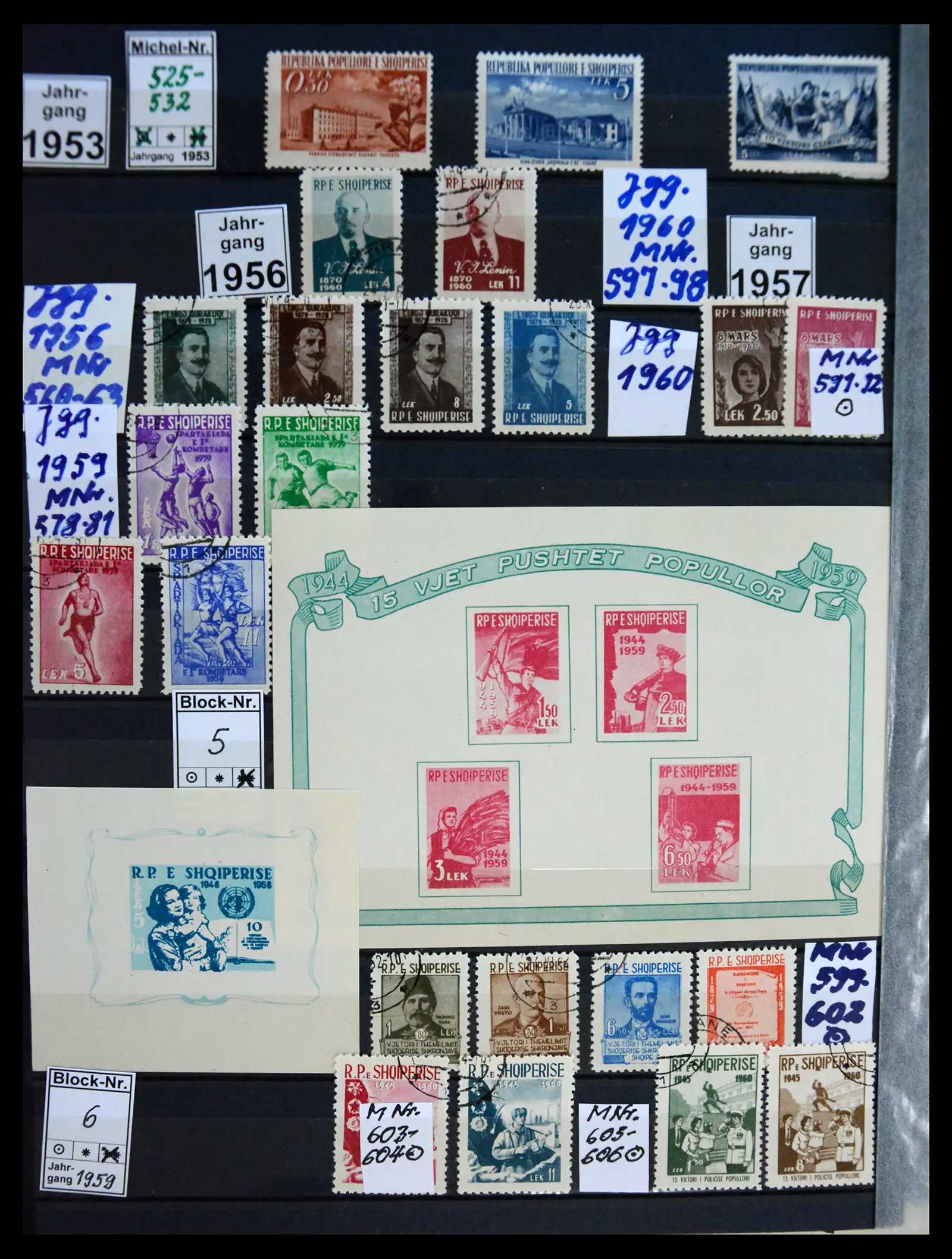 41222 0009 - Stamp collection 41222 Albania used 1913-1980.