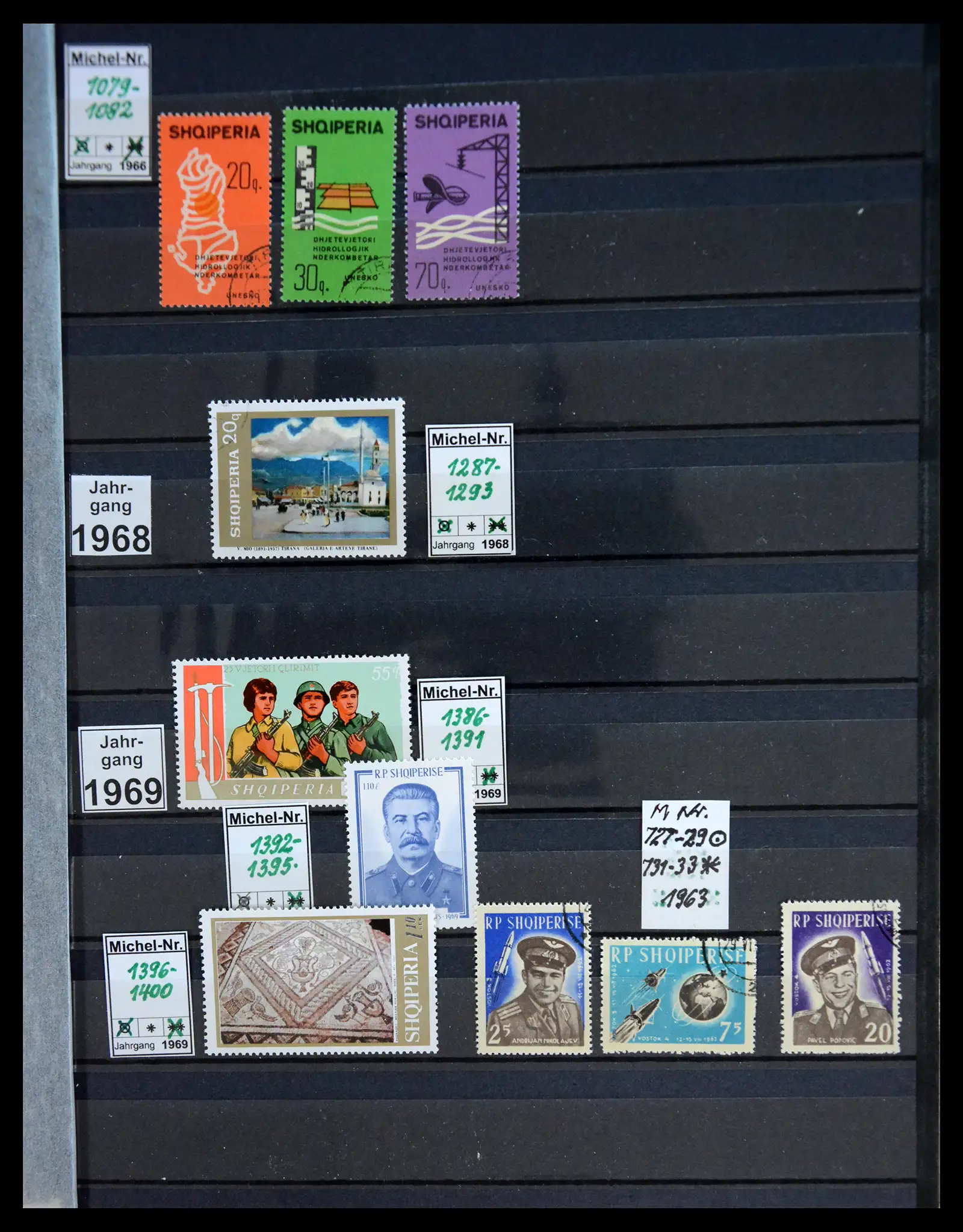 41222 0012 - Stamp collection 41222 Albania used 1913-1980.