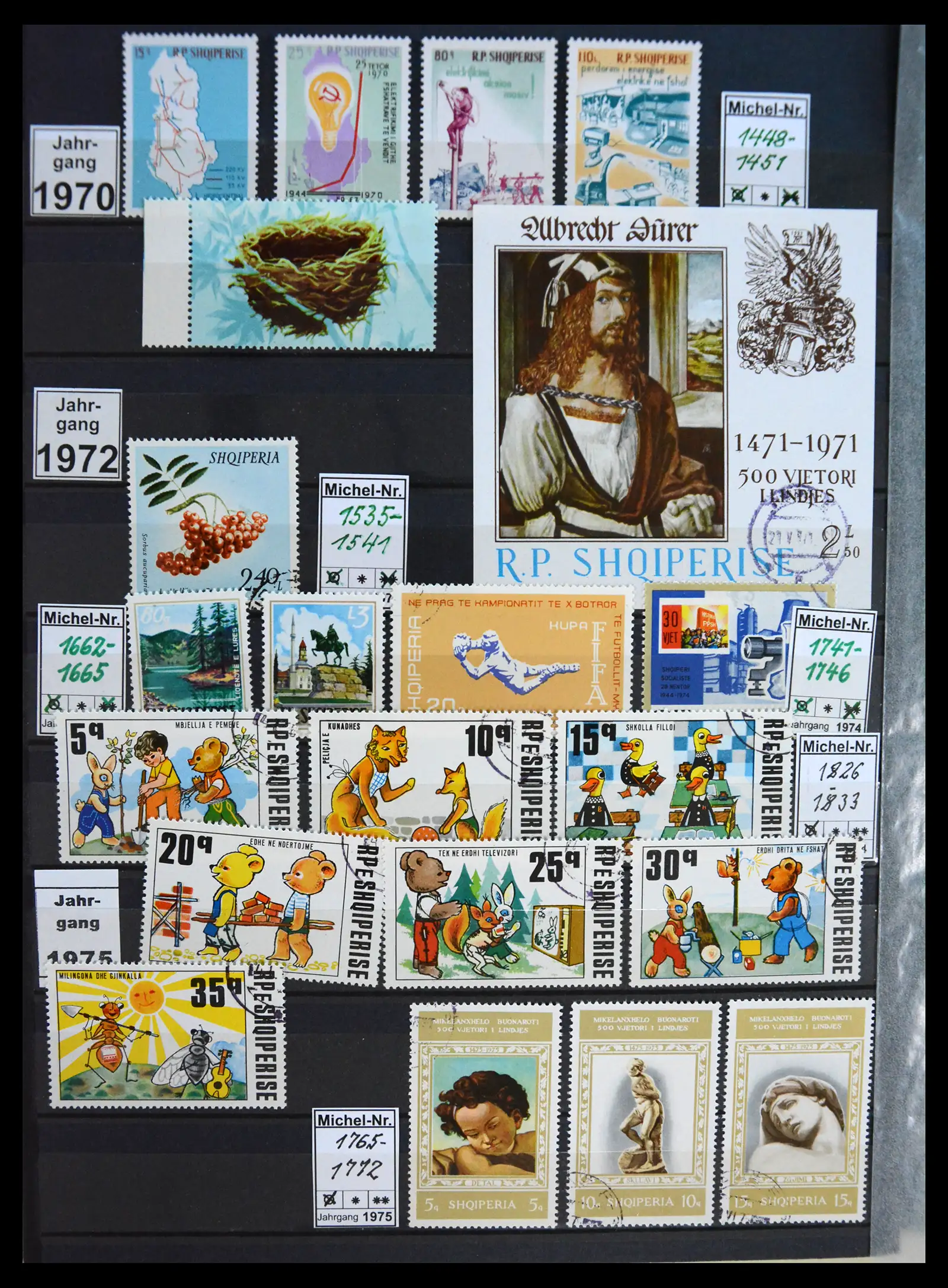41222 0013 - Stamp collection 41222 Albania used 1913-1980.