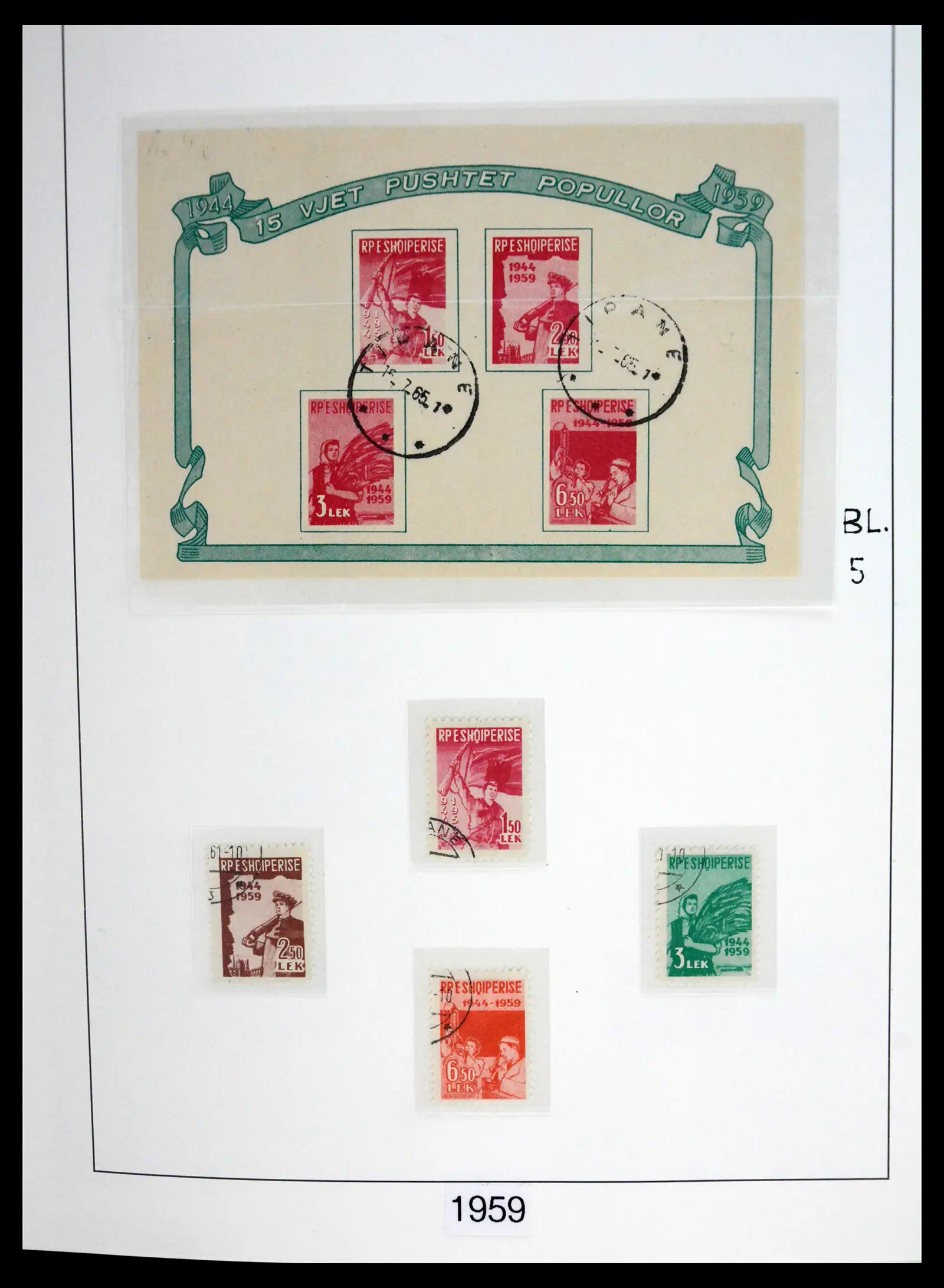 41222 0032 - Stamp collection 41222 Albania used 1913-1980.