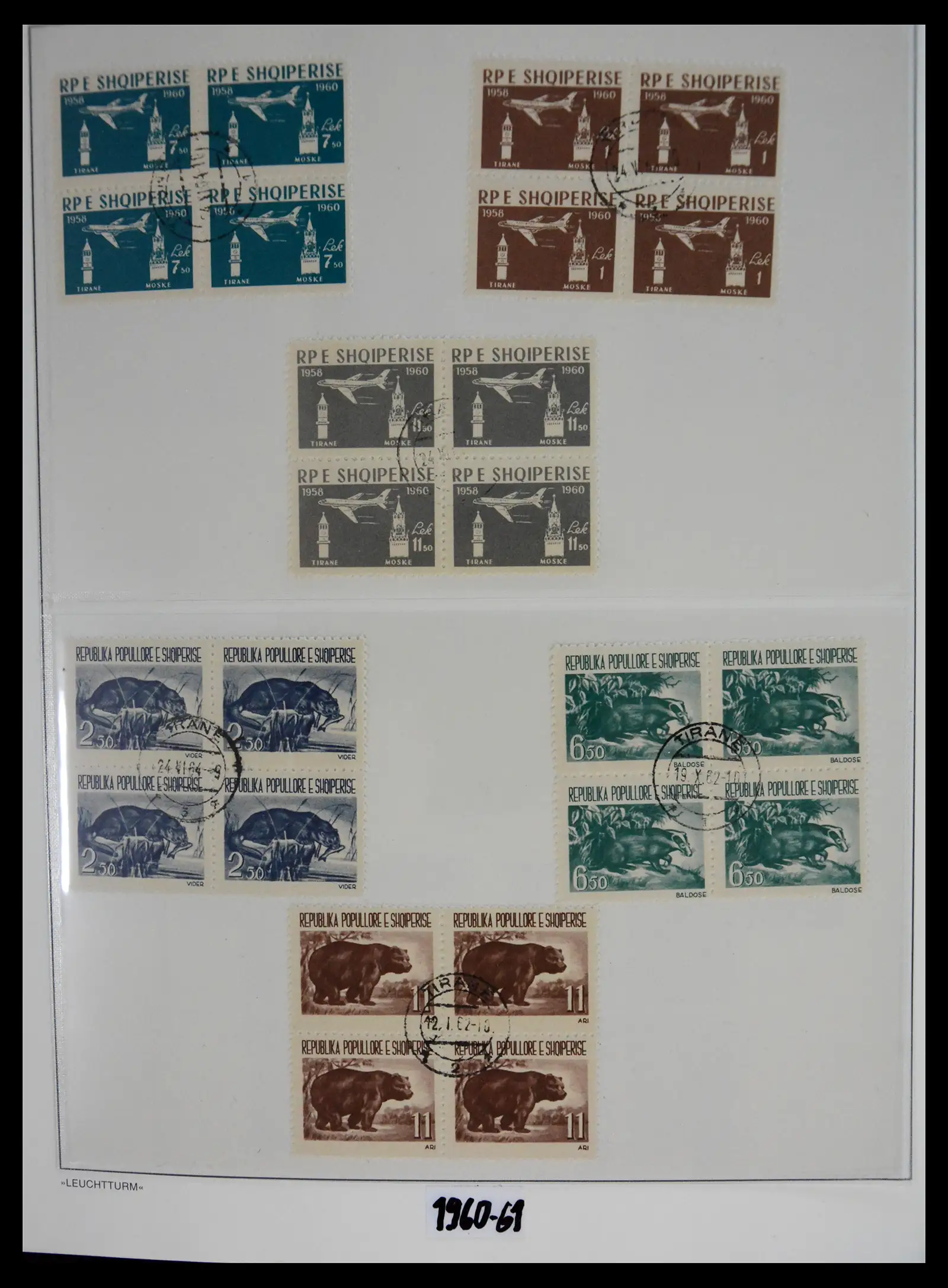 41222 0036 - Stamp collection 41222 Albania used 1913-1980.