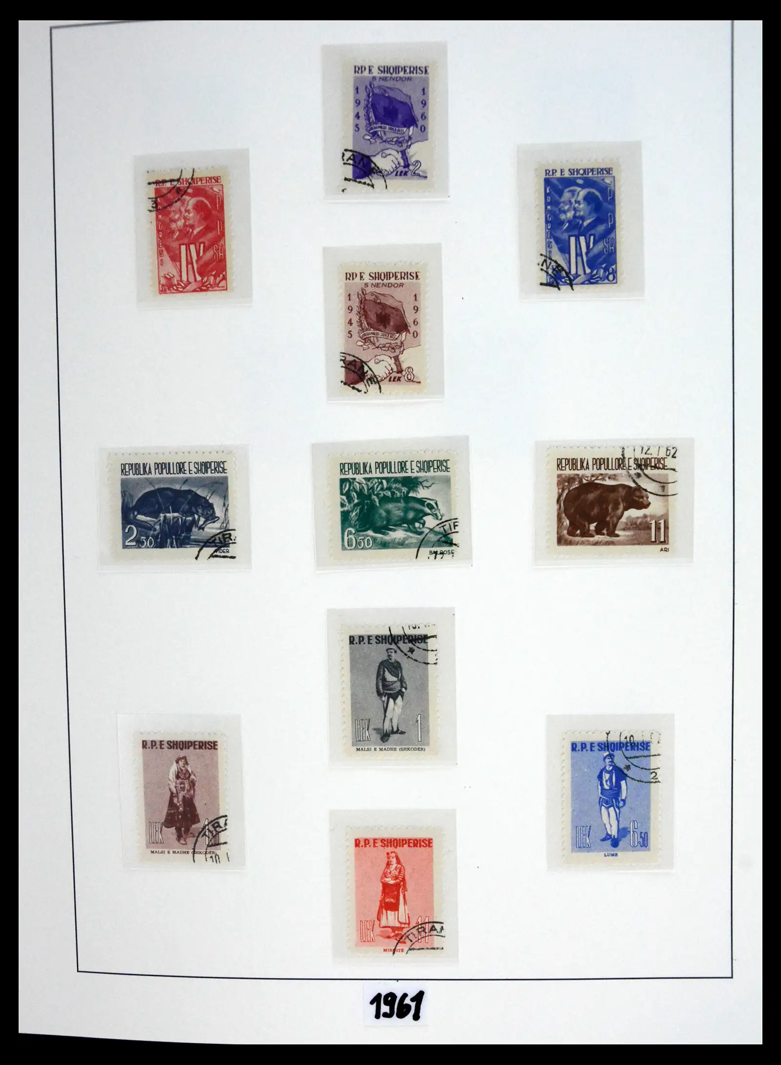 41222 0038 - Stamp collection 41222 Albania used 1913-1980.