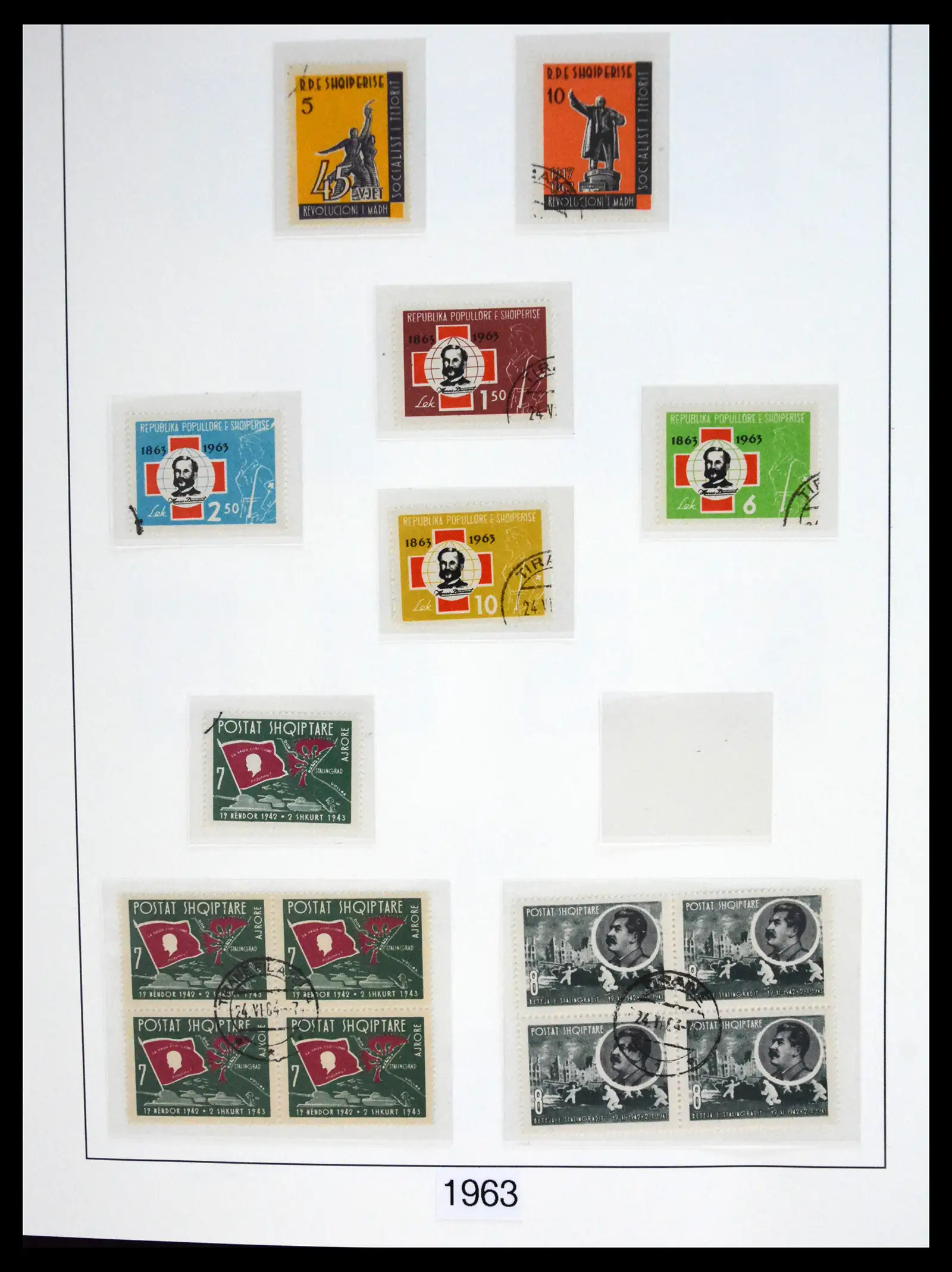 41222 0043 - Stamp collection 41222 Albania used 1913-1980.