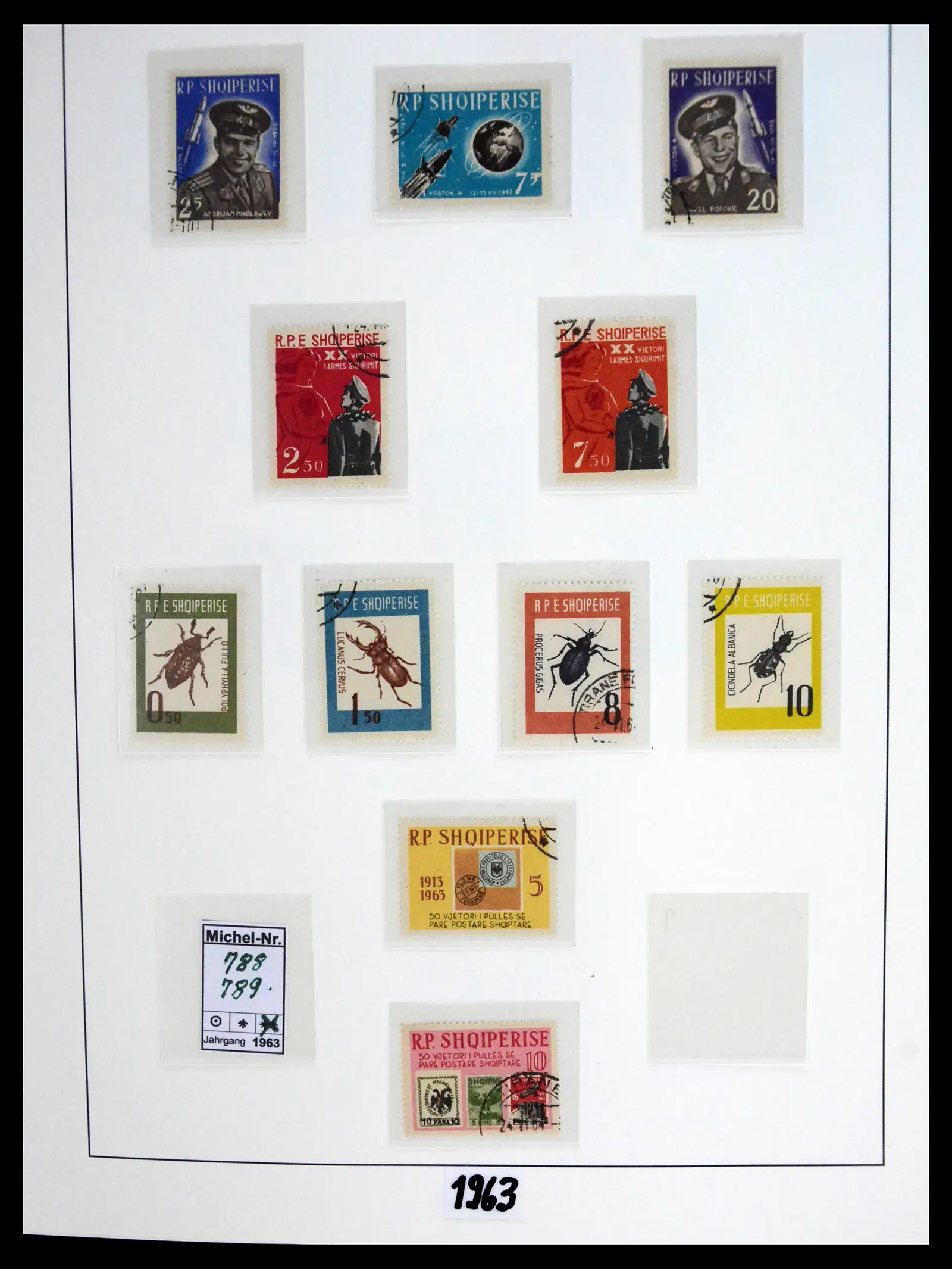 41222 0044 - Stamp collection 41222 Albania used 1913-1980.