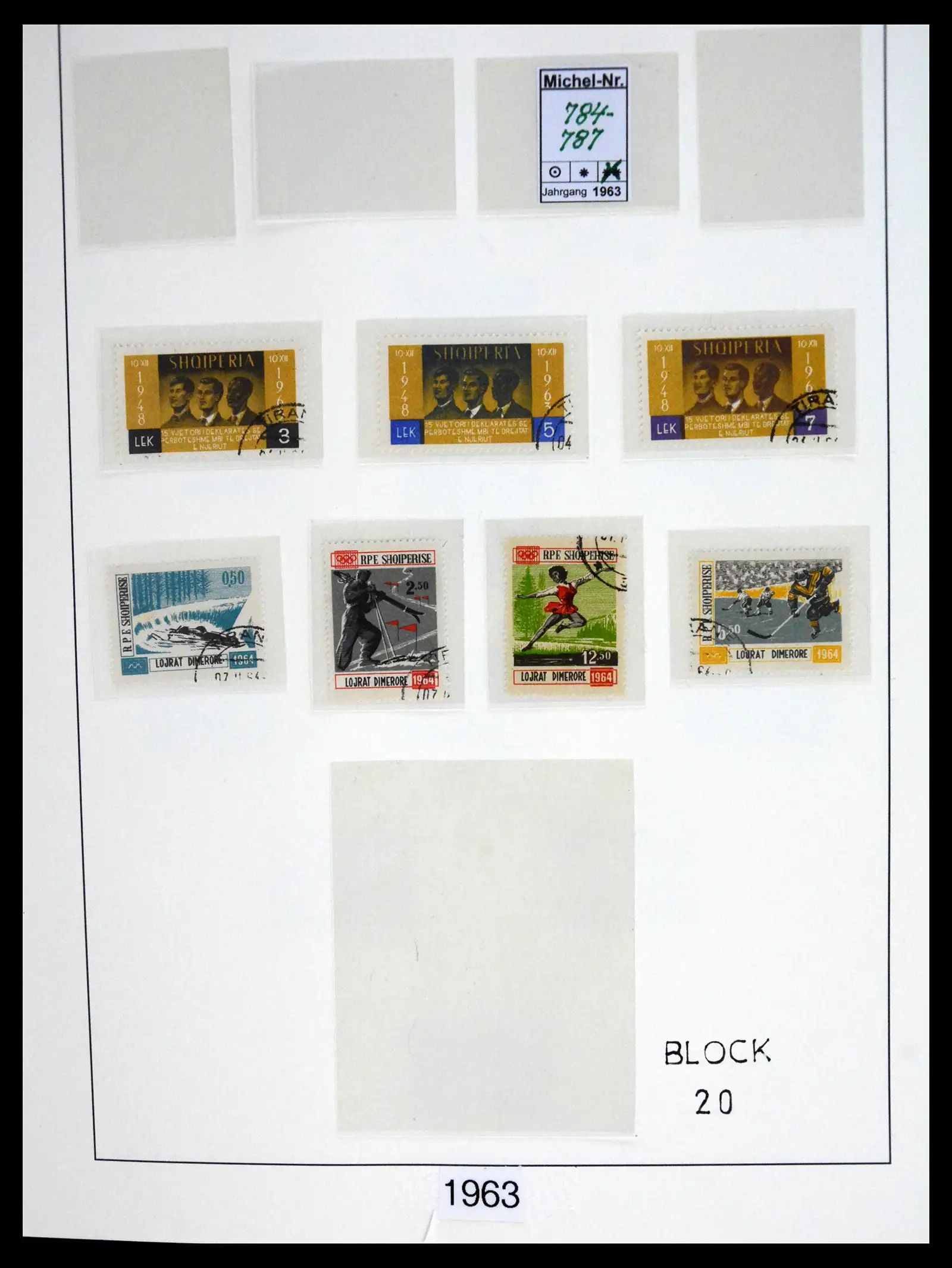 41222 0048 - Stamp collection 41222 Albania used 1913-1980.