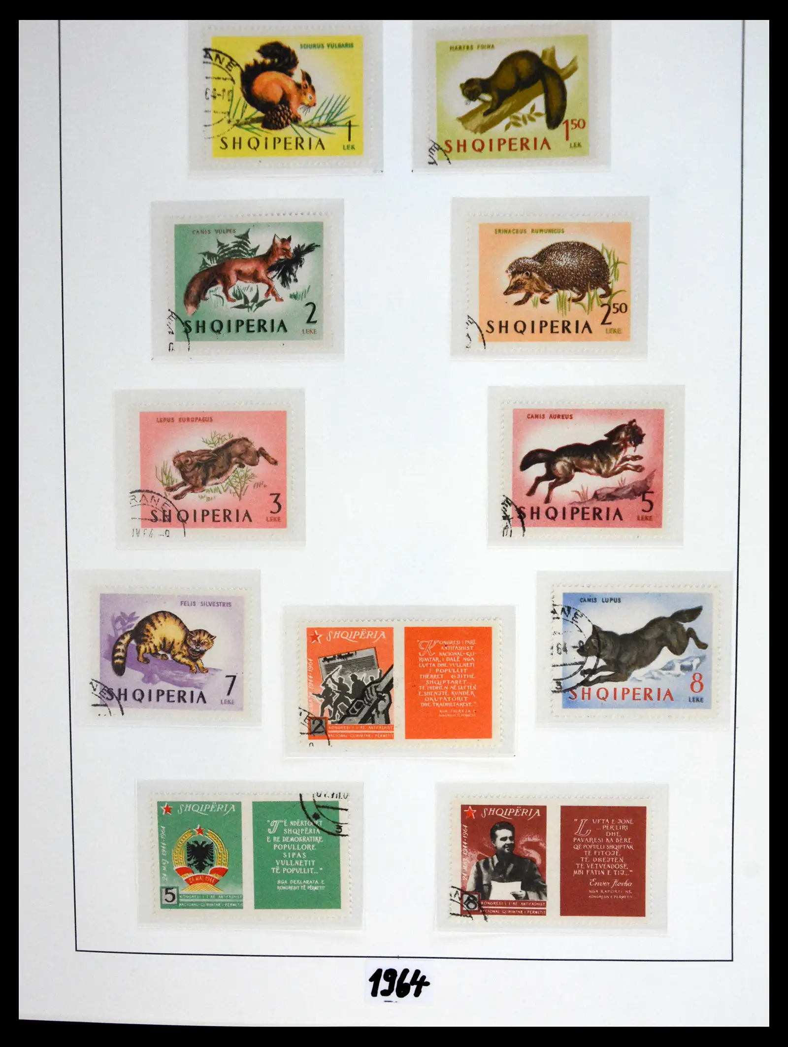 41222 0052 - Stamp collection 41222 Albania used 1913-1980.