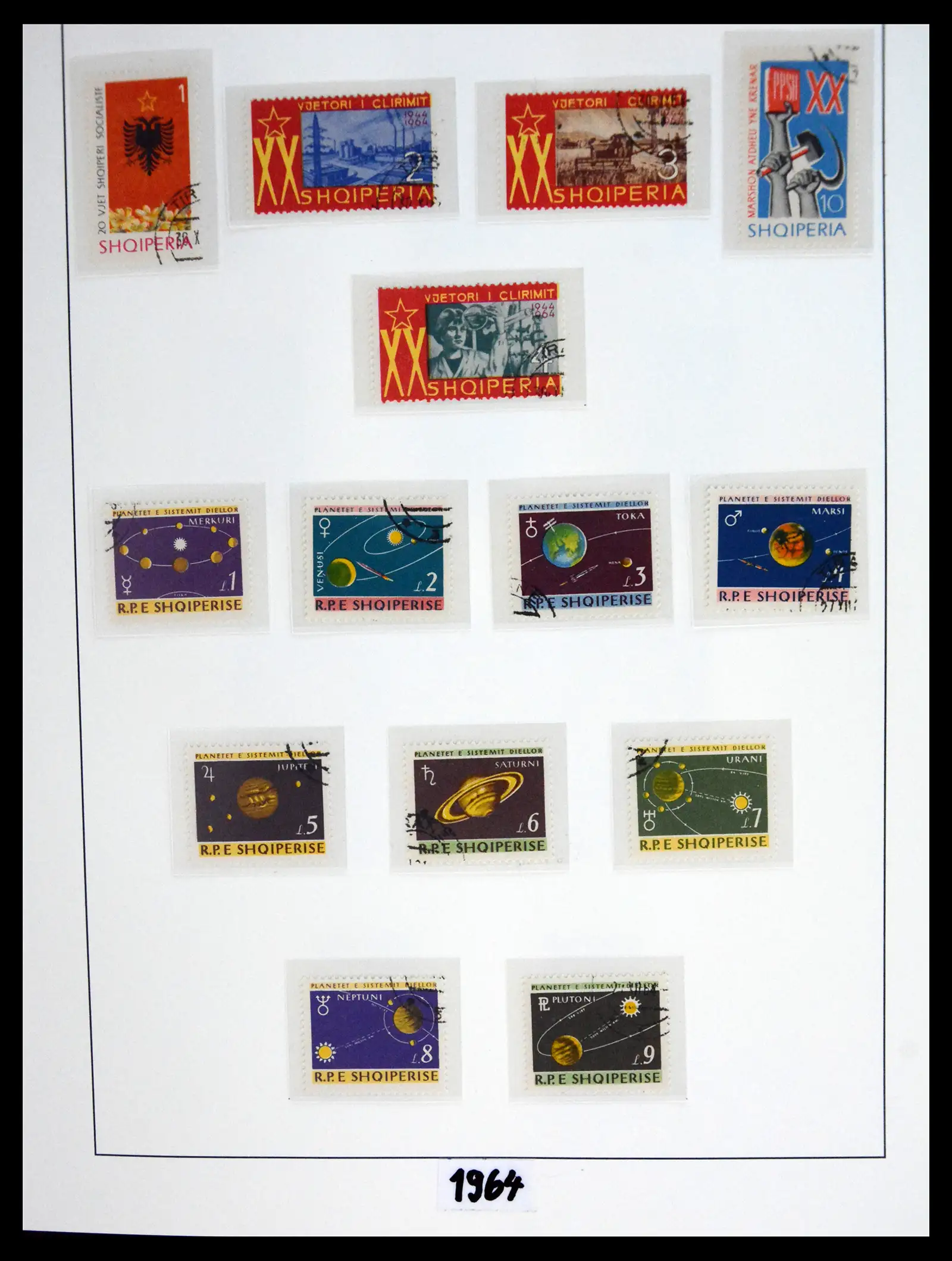 41222 0056 - Stamp collection 41222 Albania used 1913-1980.