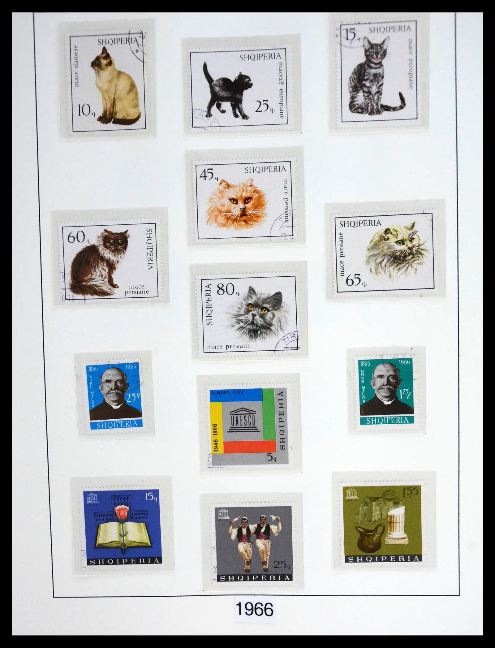 41222 0072 - Stamp collection 41222 Albania used 1913-1980.