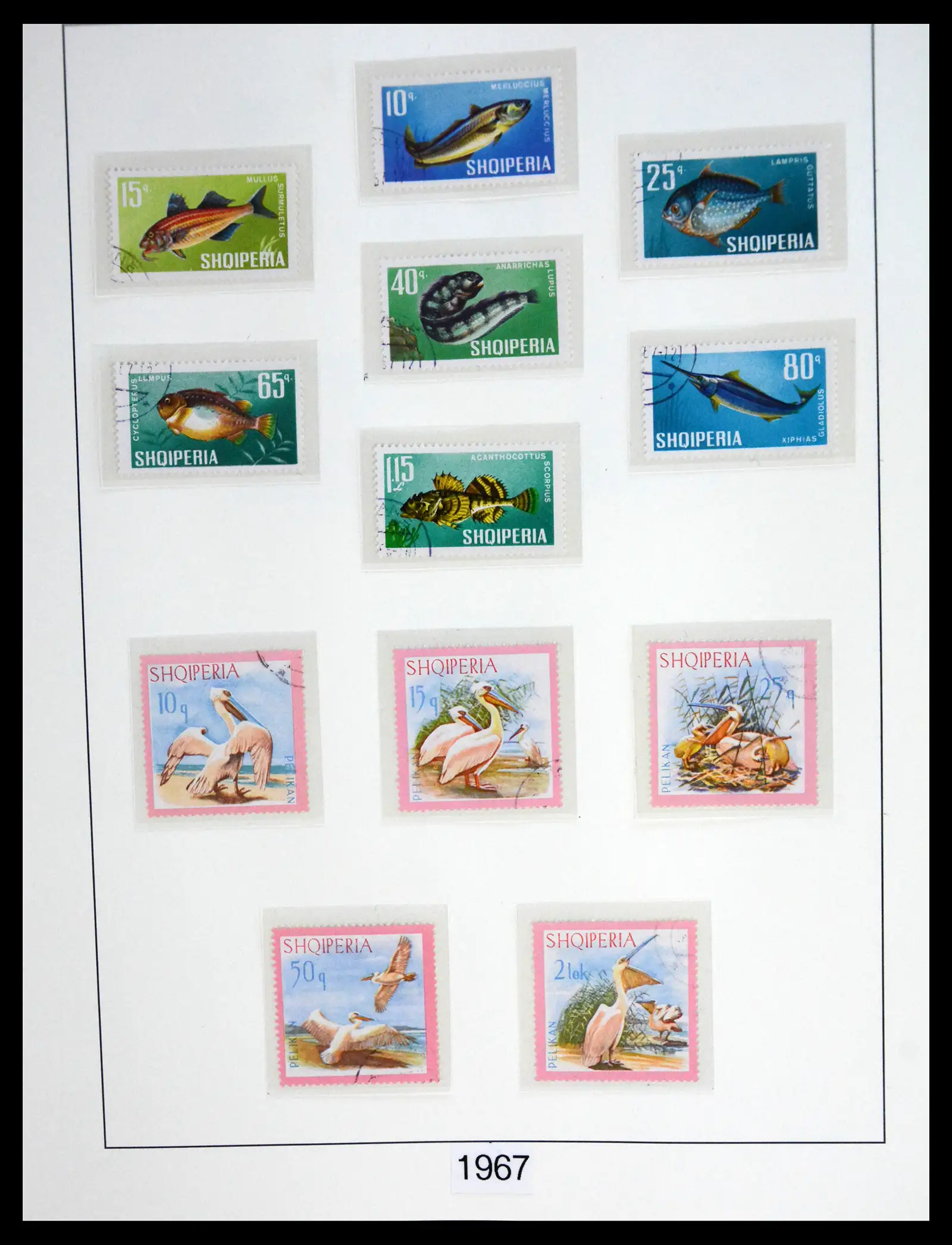 41222 0075 - Stamp collection 41222 Albania used 1913-1980.