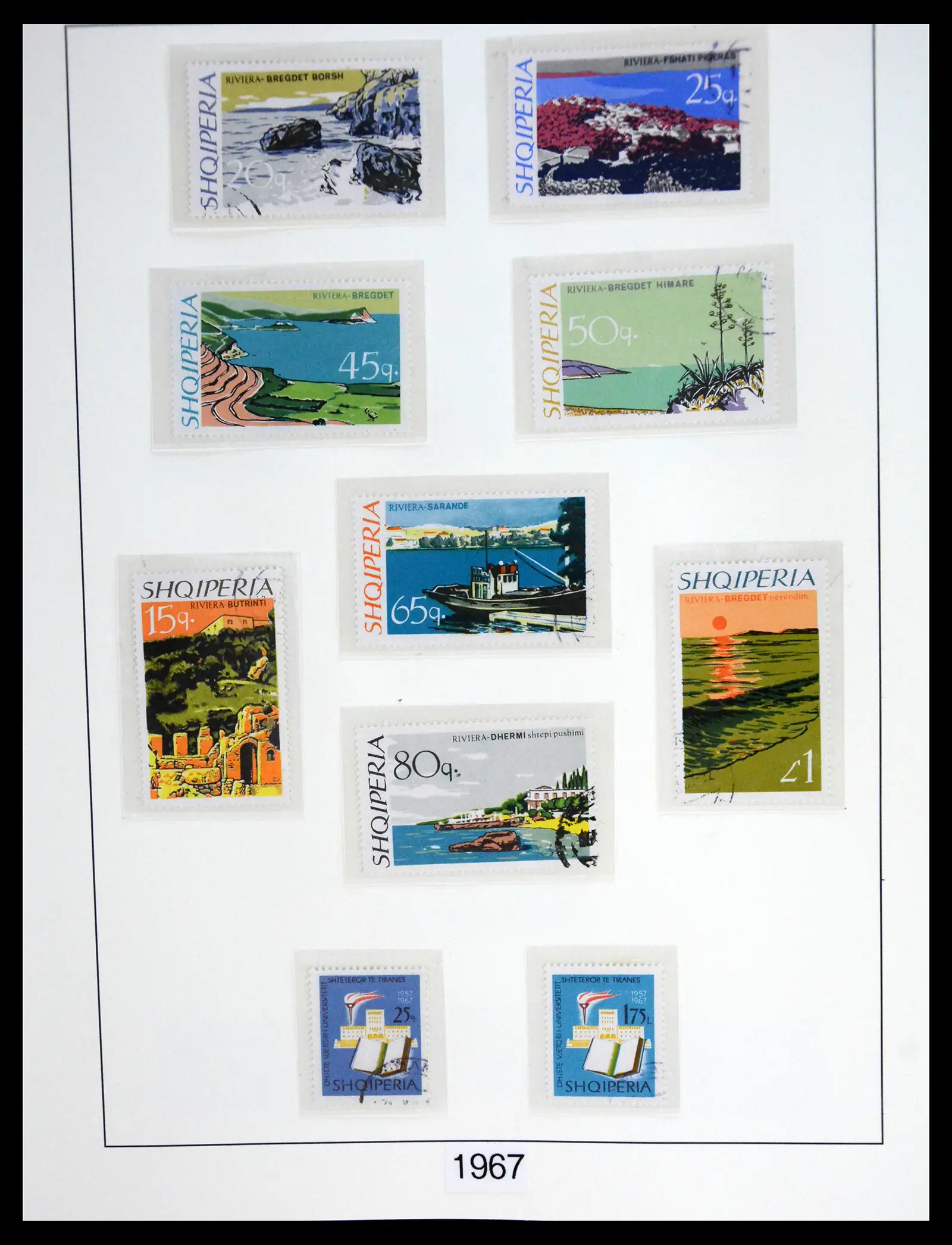 41222 0078 - Stamp collection 41222 Albania used 1913-1980.