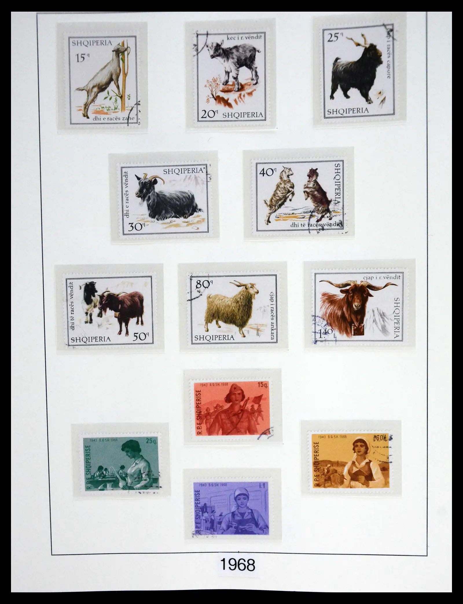 41222 0087 - Stamp collection 41222 Albania used 1913-1980.