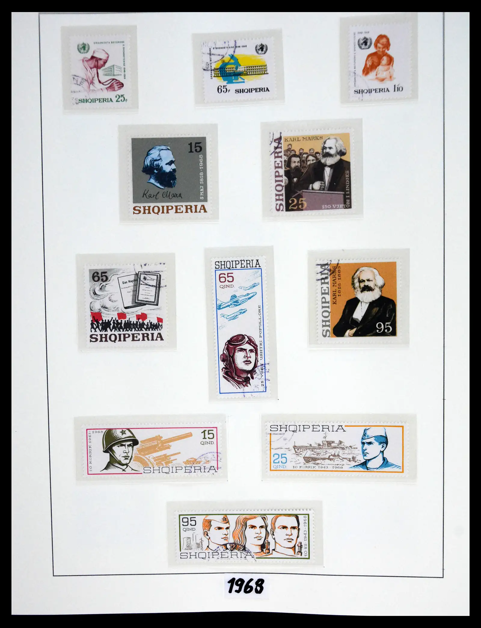 41222 0088 - Stamp collection 41222 Albania used 1913-1980.