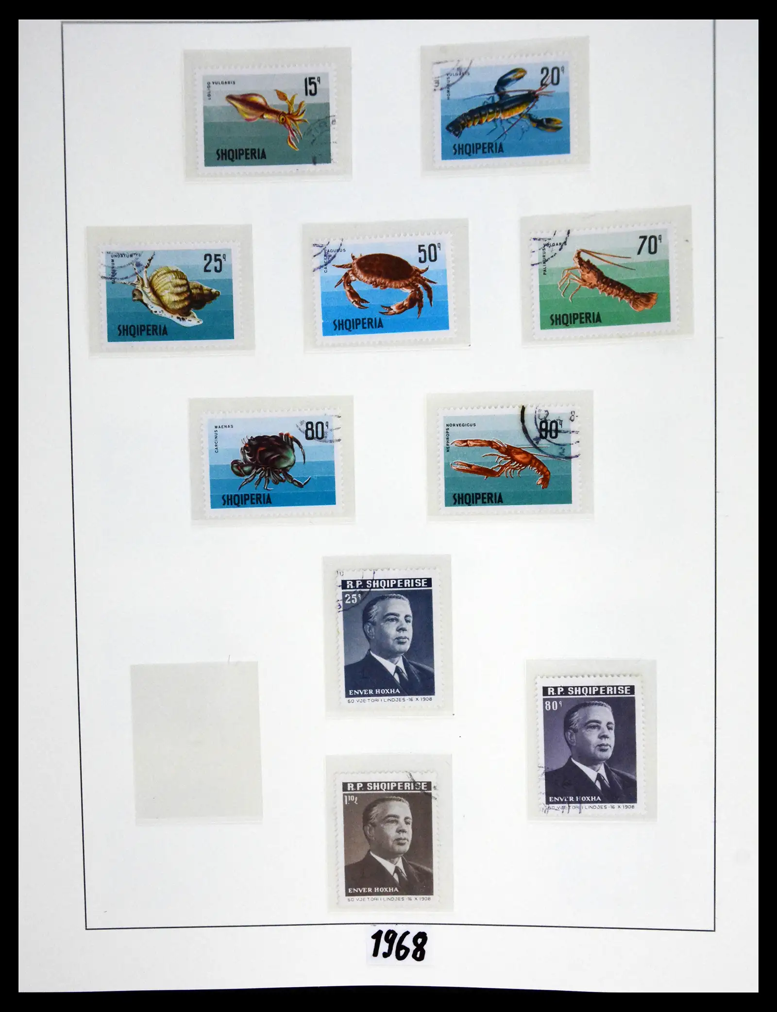 41222 0091 - Stamp collection 41222 Albania used 1913-1980.