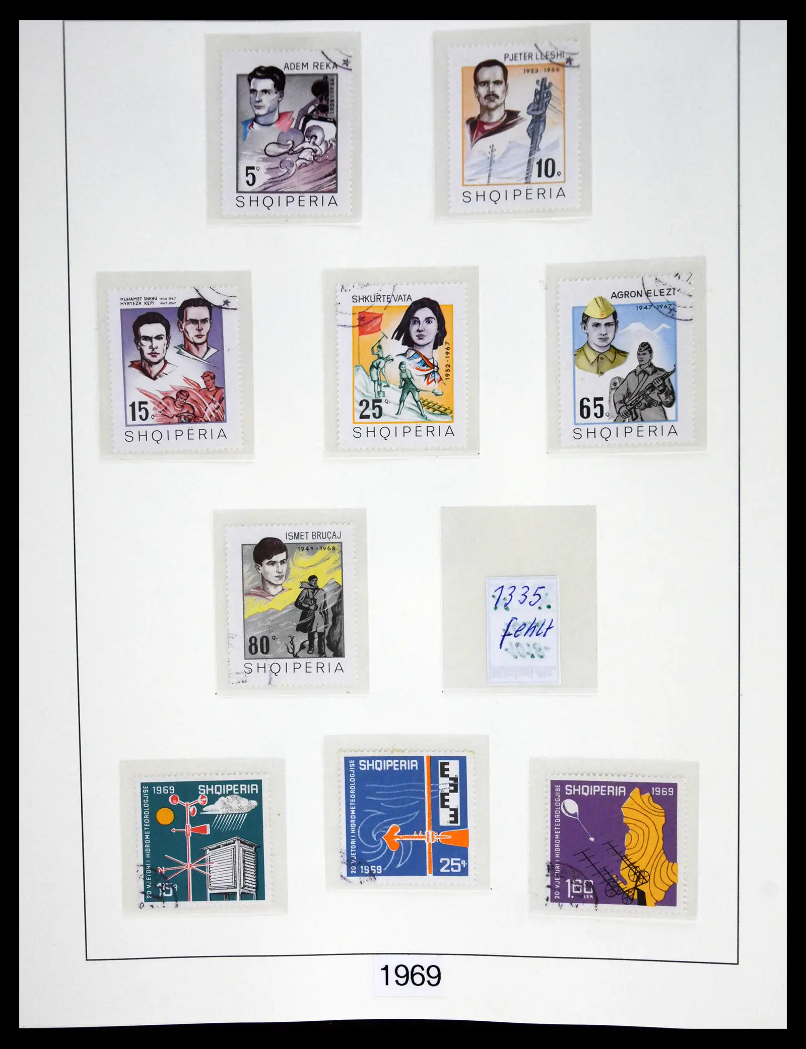 41222 0094 - Stamp collection 41222 Albania used 1913-1980.