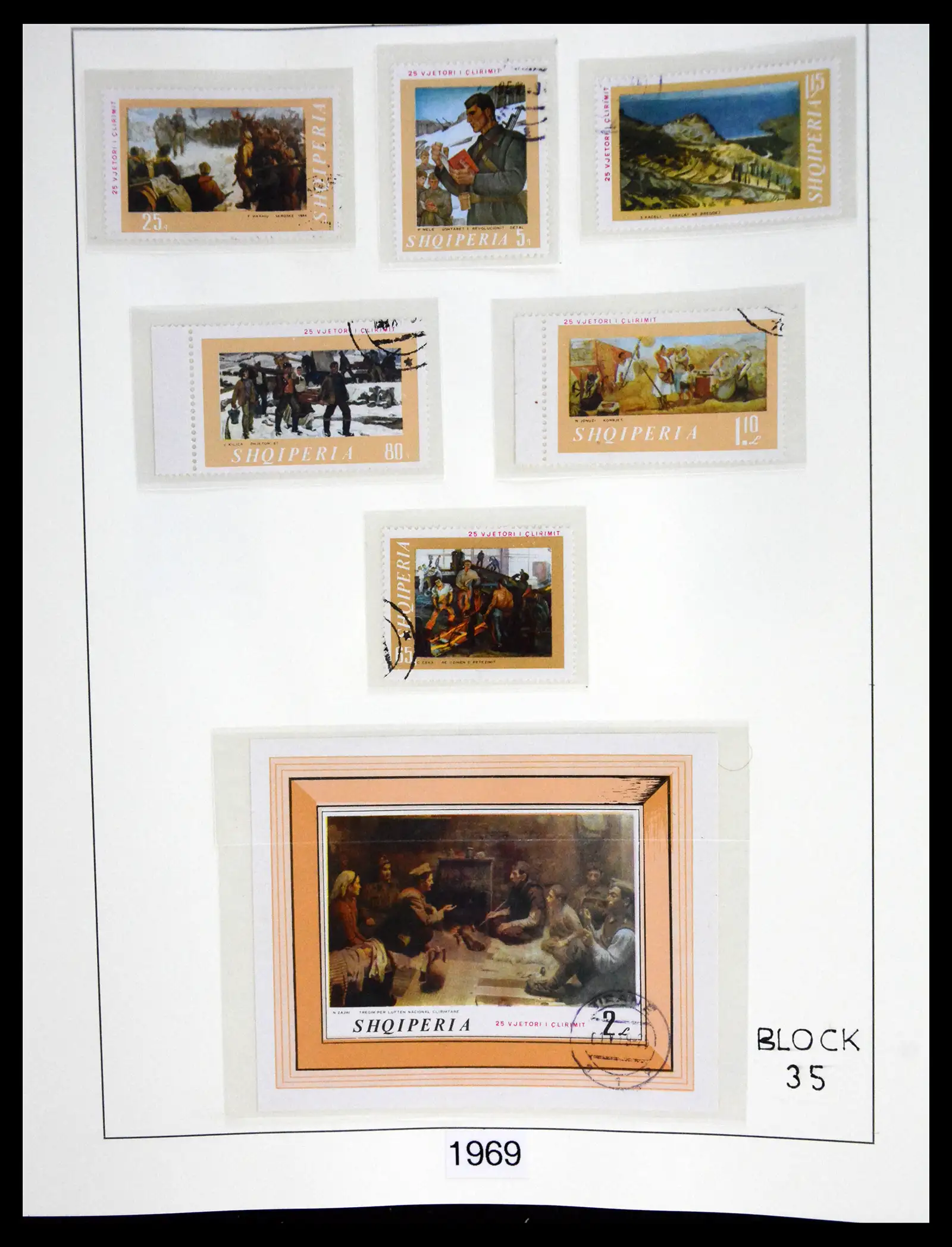 41222 0095 - Stamp collection 41222 Albania used 1913-1980.