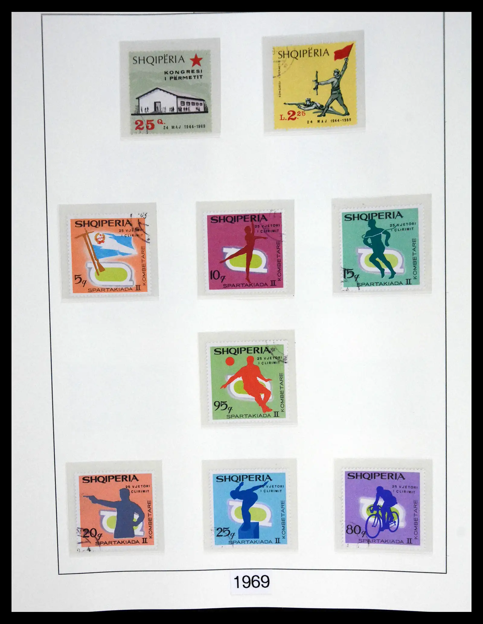 41222 0100 - Stamp collection 41222 Albania used 1913-1980.