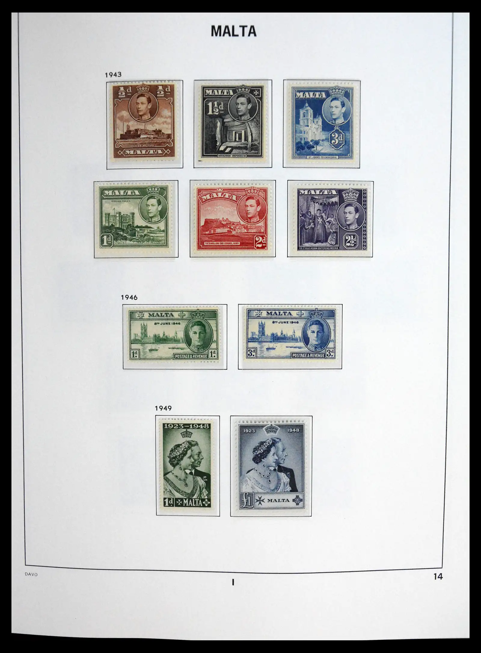 41223 0014 - Stamp collection 41223 Malta 1863-2024!!