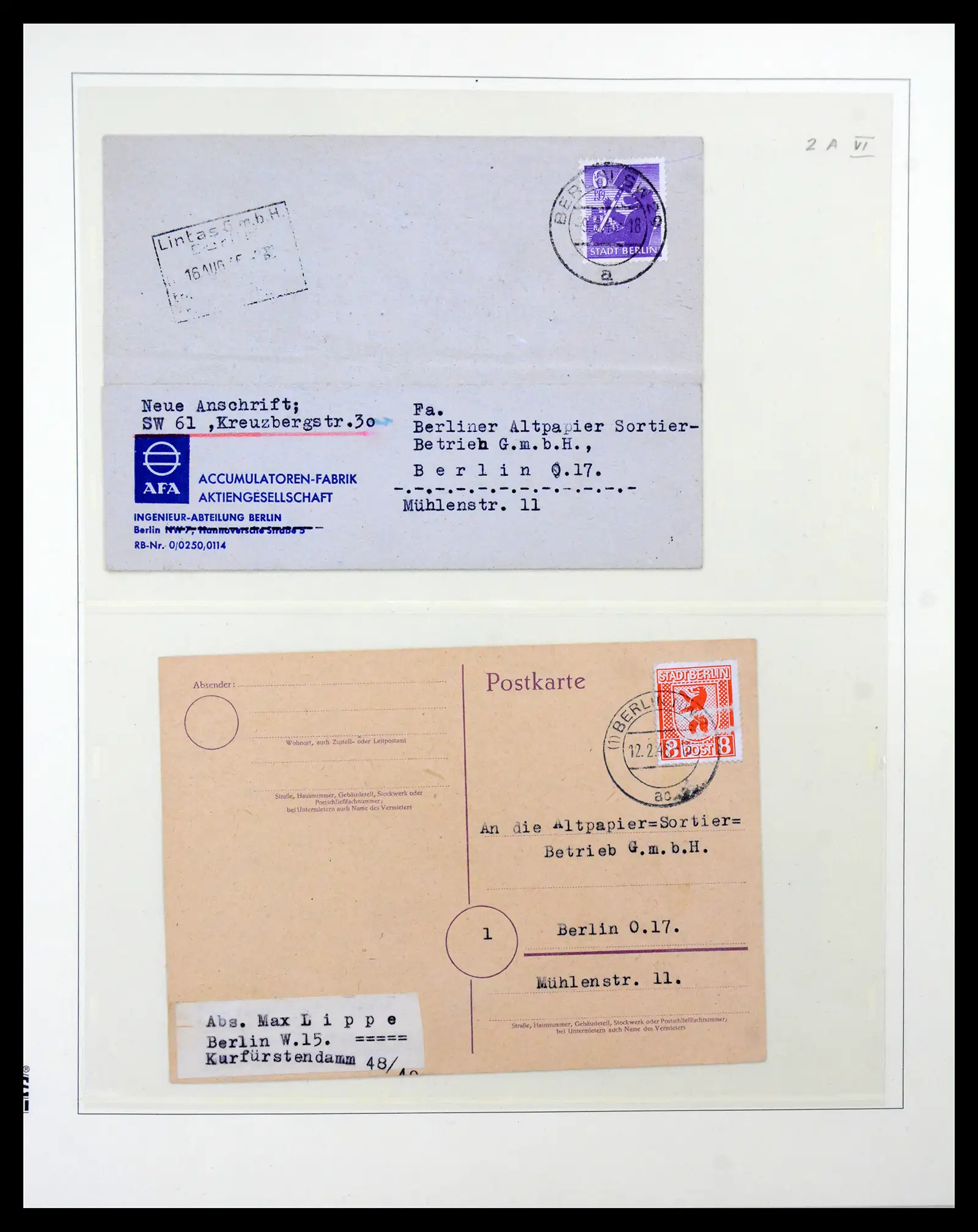 41224 0001 - Postzegelverzameling 41224 Duitsland sovjet zone covers 1945-1949.