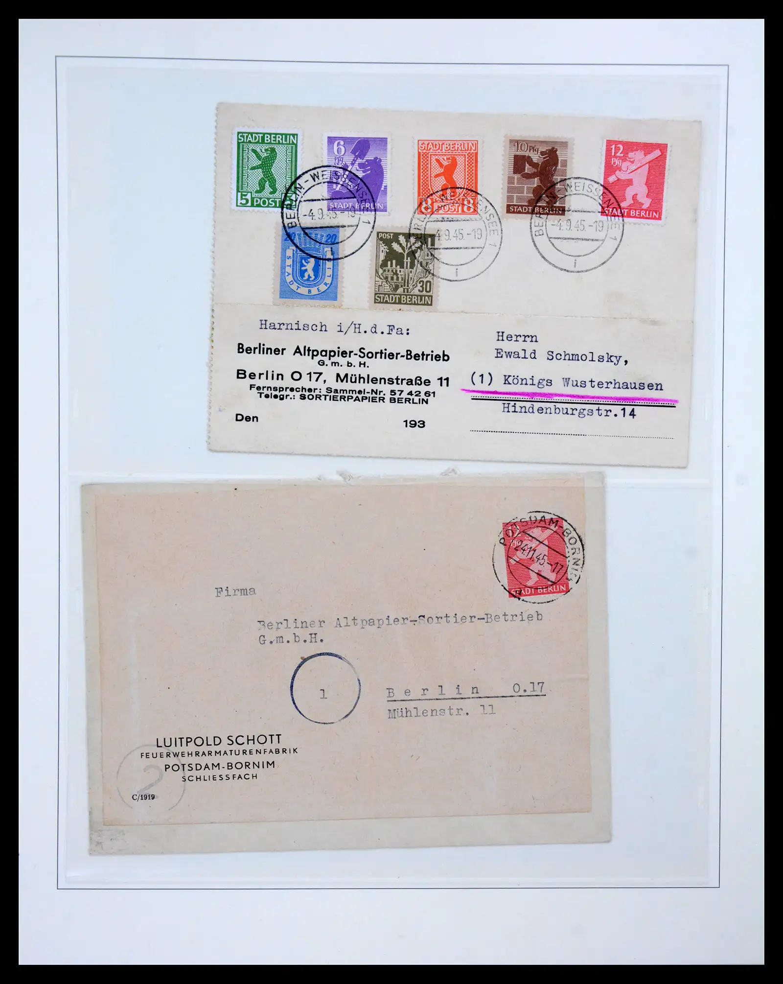 41224 0003 - Postzegelverzameling 41224 Duitsland sovjet zone covers 1945-1949.
