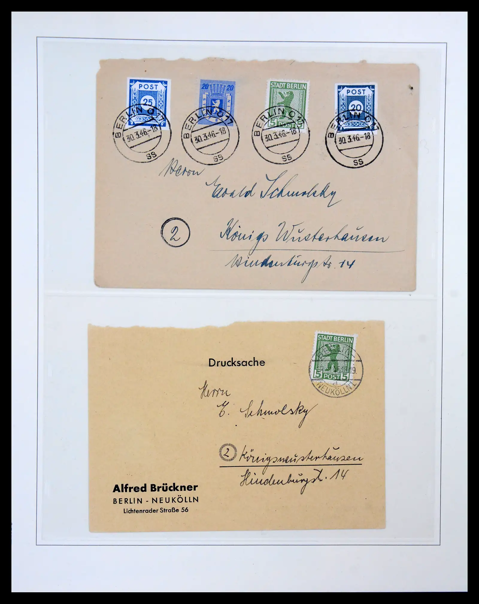 41224 0006 - Postzegelverzameling 41224 Duitsland sovjet zone covers 1945-1949.